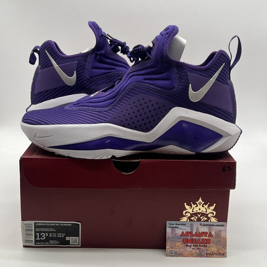 Nike Lebron Solider 14 TB XIV Basketball Shoes Promo Purple/White (CW4221-500)