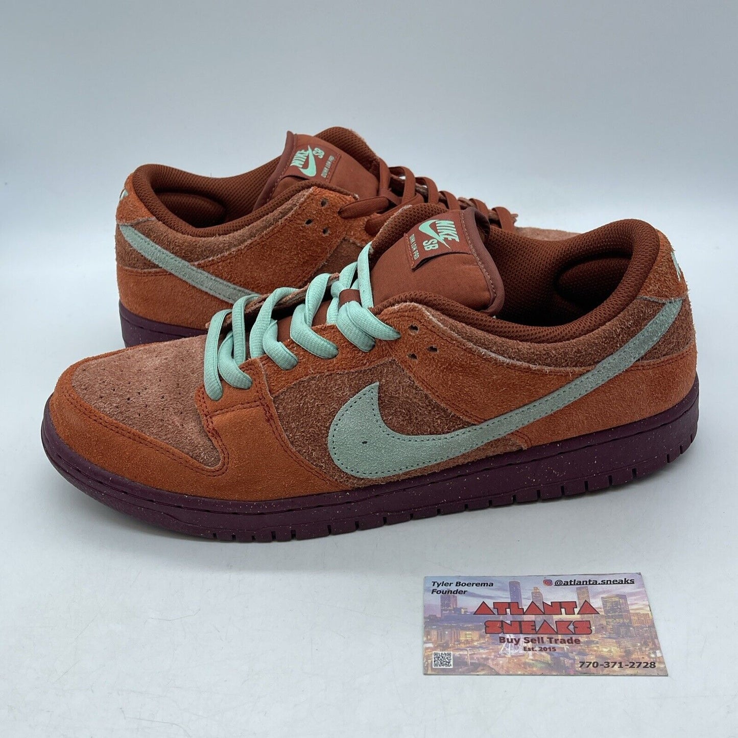 Size 12 - Nike Dunk SB Low Mystic Red Blue Burgundy Suede (DV5429-601)