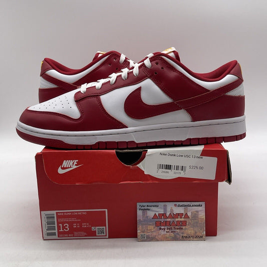 Size 13 - Nike Dunk Low Gym Red White Yellow Leather (DD1391-602)