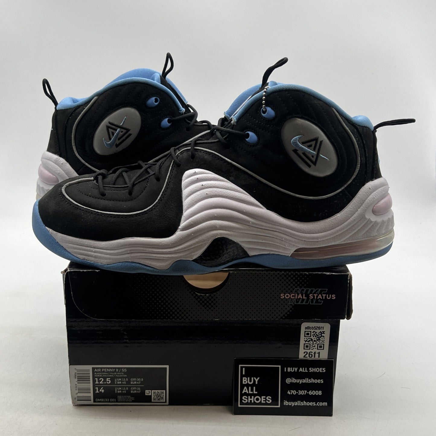 Size 12.5 - Nike Social Status x Air Penny 2 Playground - Black (DM9132-001)