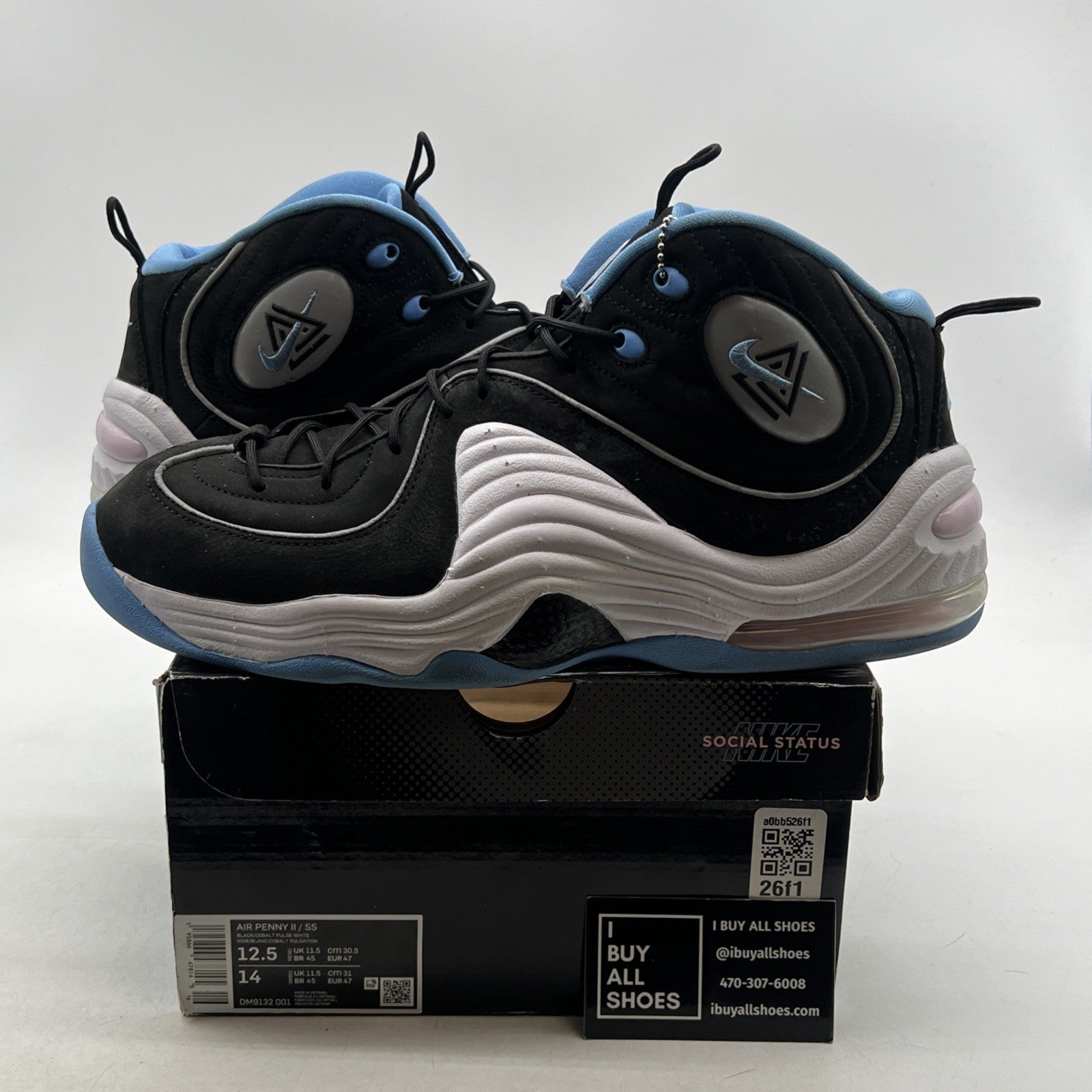Size 12.5 - Nike Social Status x Air Penny 2 Playground - Black (DM9132-001)