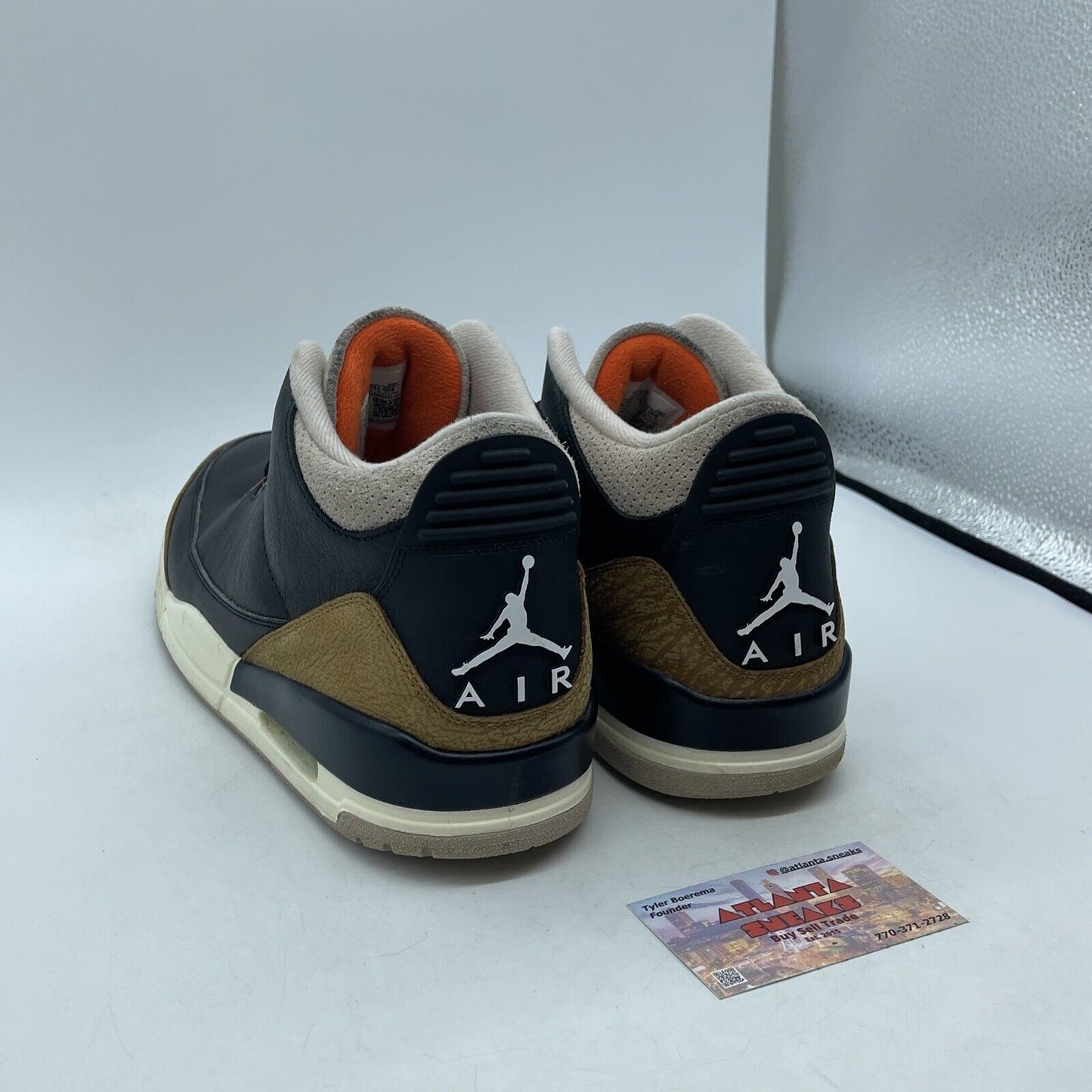 Size 12 - Jordan 3 Retro Desert Elephant Black Leather Brown Suede (CT8532-008)