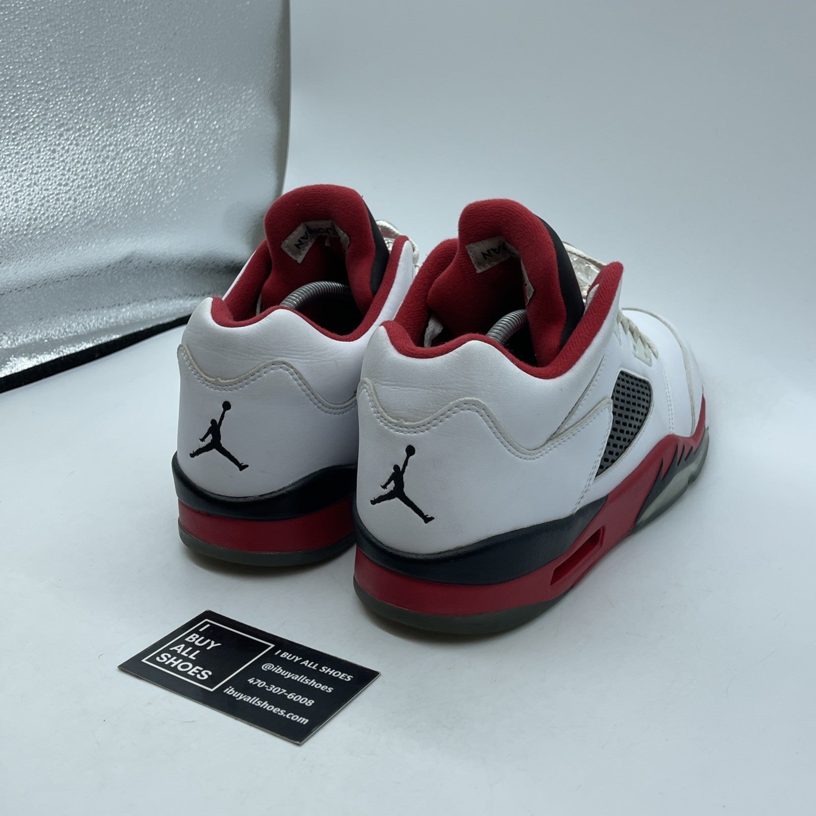 Size 11 - Air Jordan 5 Retro 2016 Low Fire Red White Leather (819171-101)
