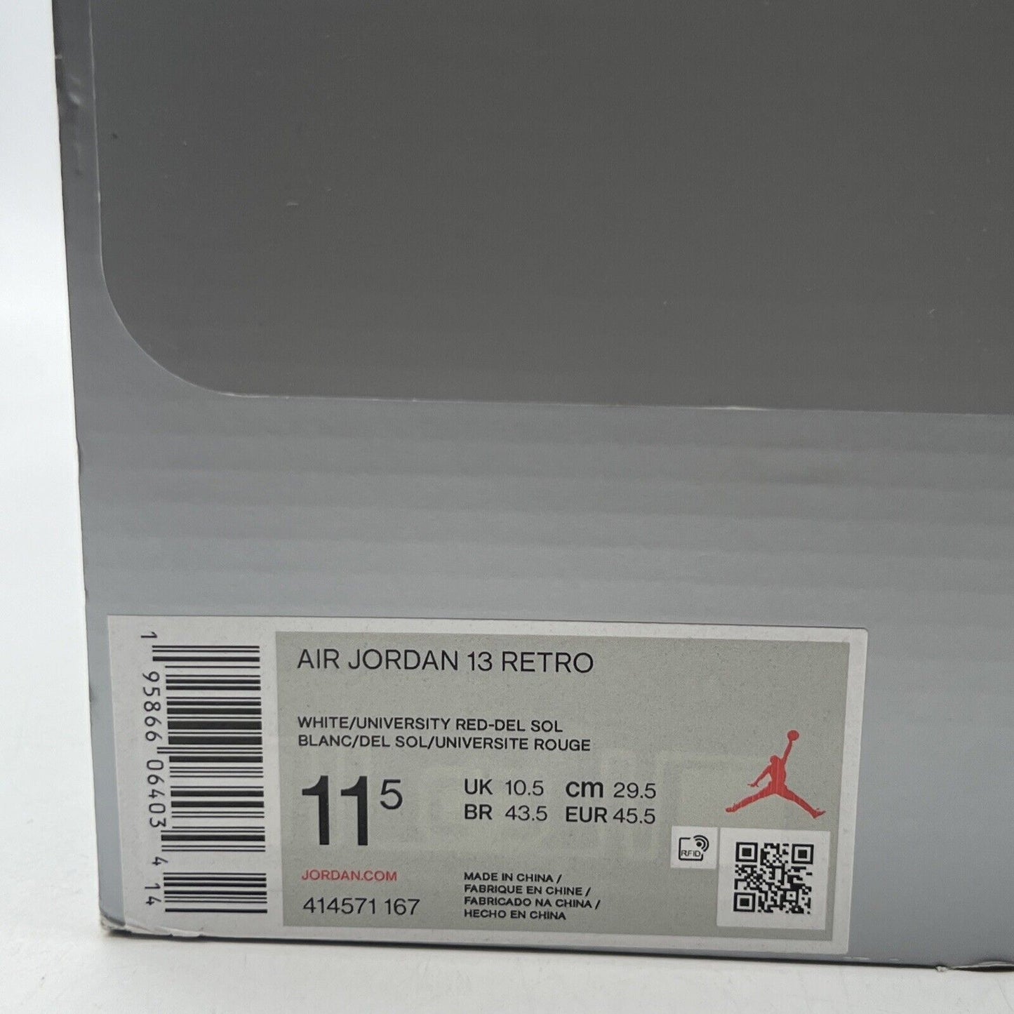 Size 11.5 - Jordan 13 Del Sol 2022 Black White Yellow Suede Leather (414571-167)