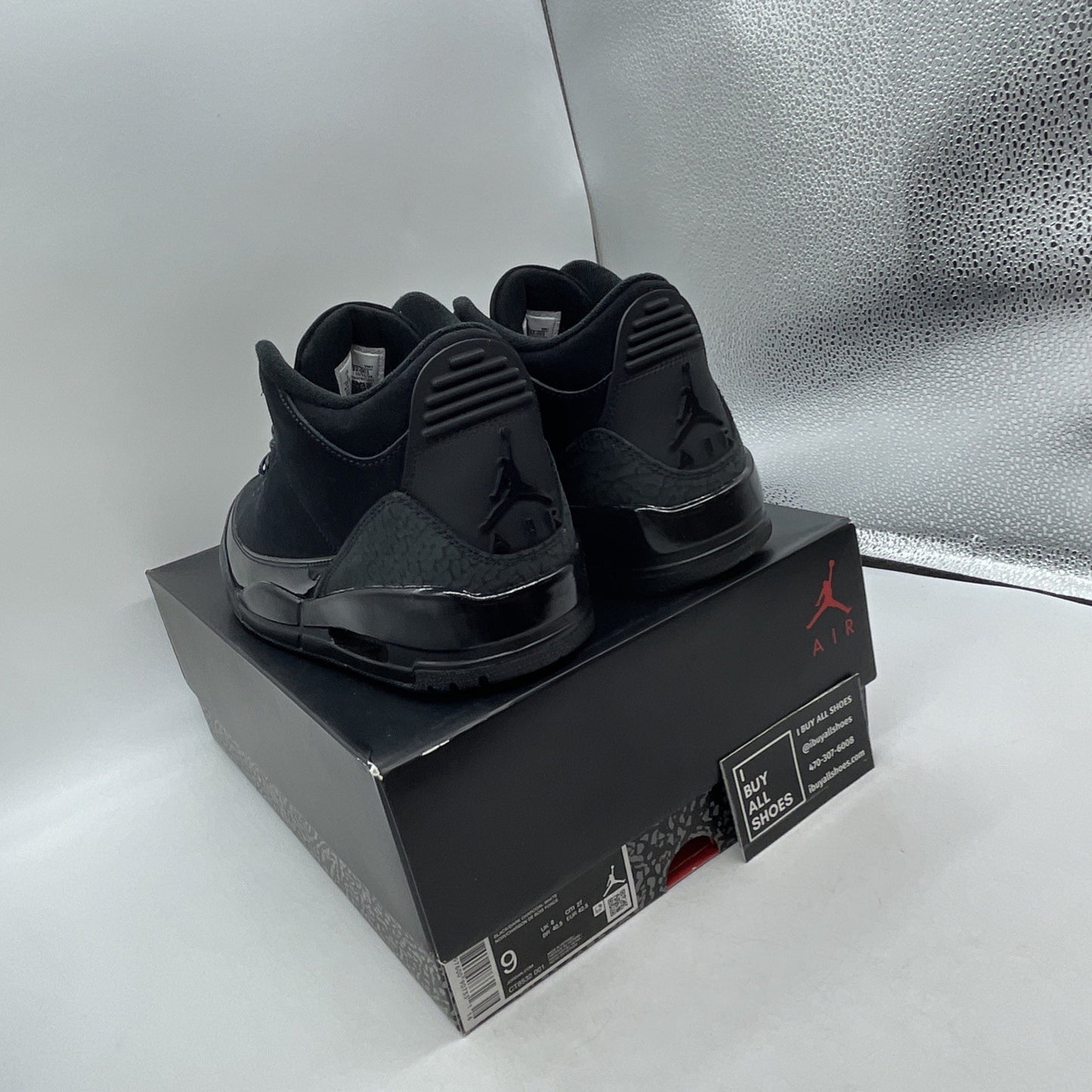 Size 9 - Air Jordan 3 Retro 2025 Black Cat (CT8532-001)