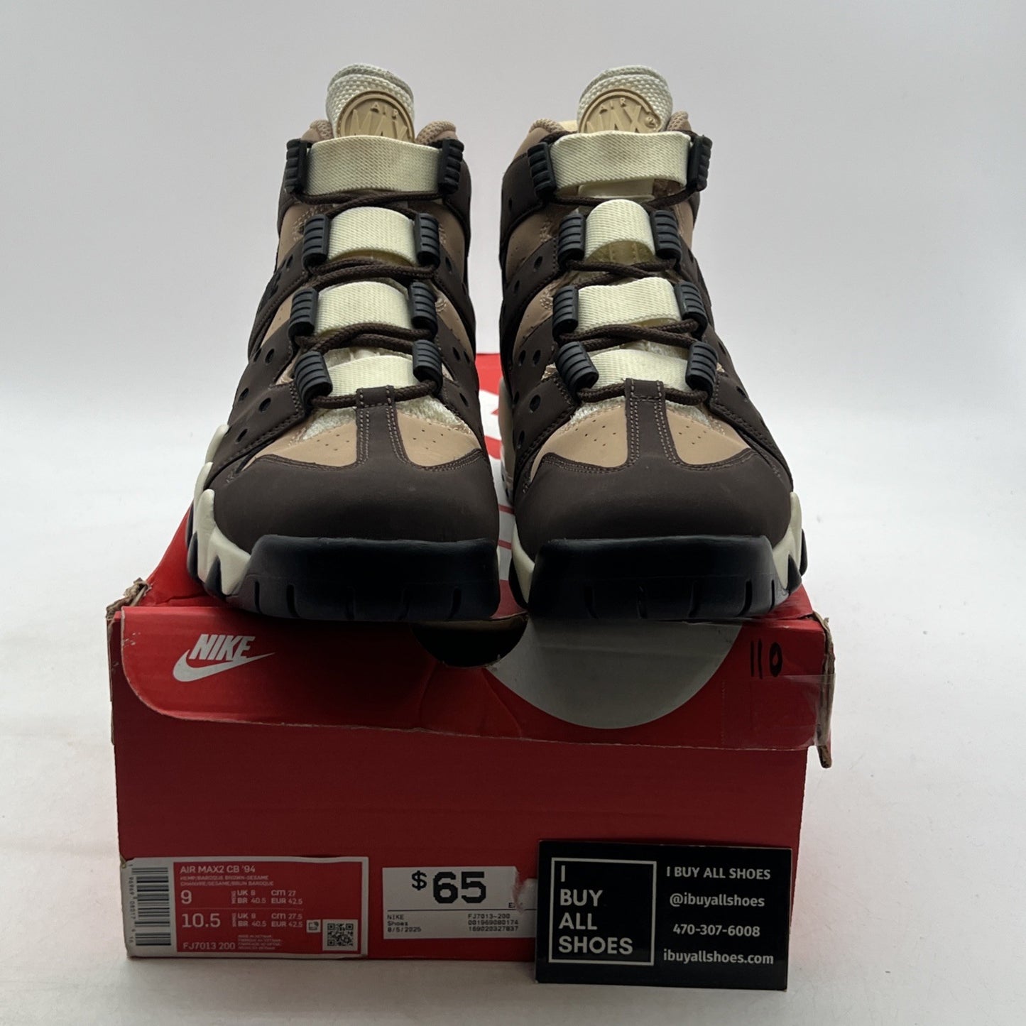 Size 9 - Nike Air Max2 CB '94 Hemp Baroque Brown Sesame (FJ7013-200)