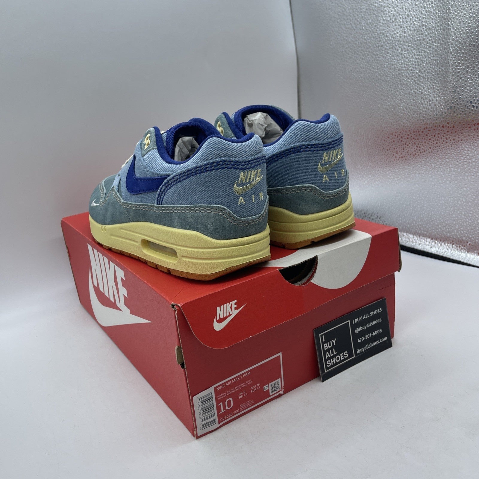 Size 10 - Nike Air Max 1 Premium Dirty Denim 2022 (DV3050-300)