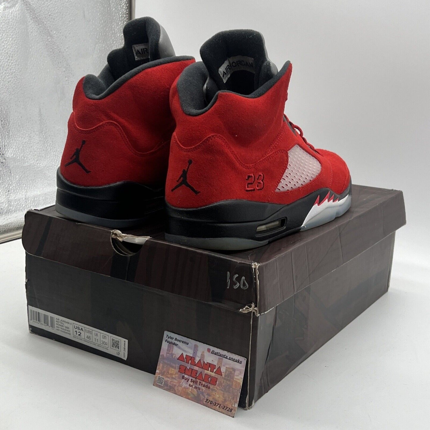 Size 12 - Jordan 5 Retro Mid Raging Bull Black Grey Suede (DD0587-600)