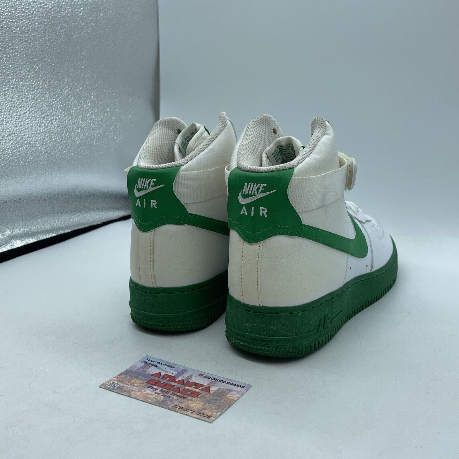 Size 8 - Nike Air Force 1 '07 High Lucky Green White Leather (CK7794-100)