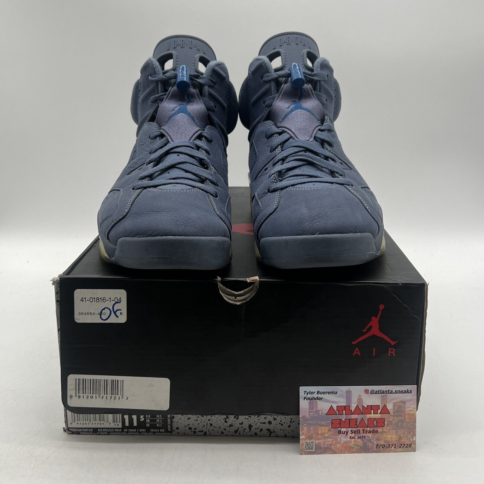 Size 11.5 - Air Jordan 6 Retro Diffused Blue (384664-400)