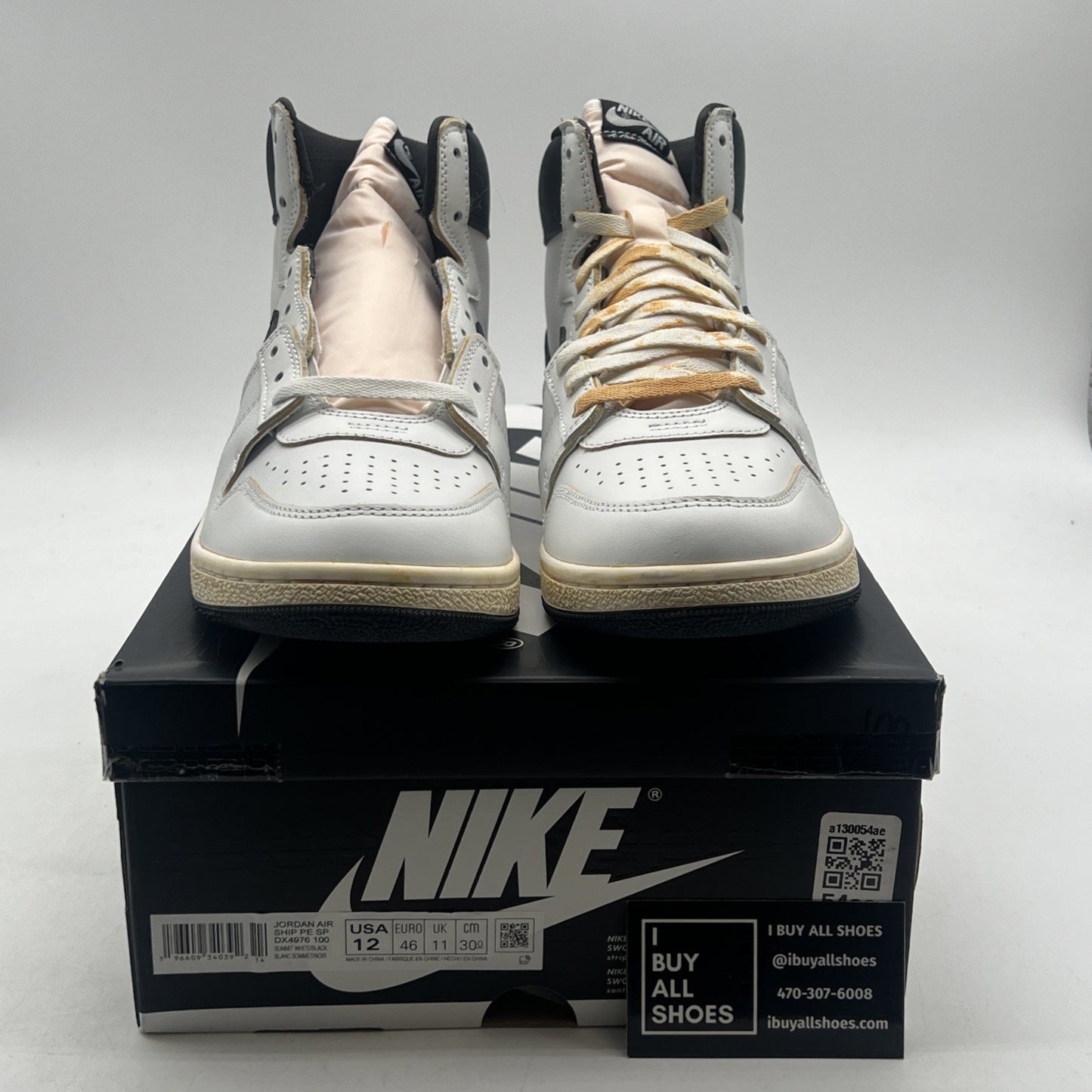 Size 12 - A Ma Maniére x Jordan Air Ship PE SP White Black (DX4976-100)