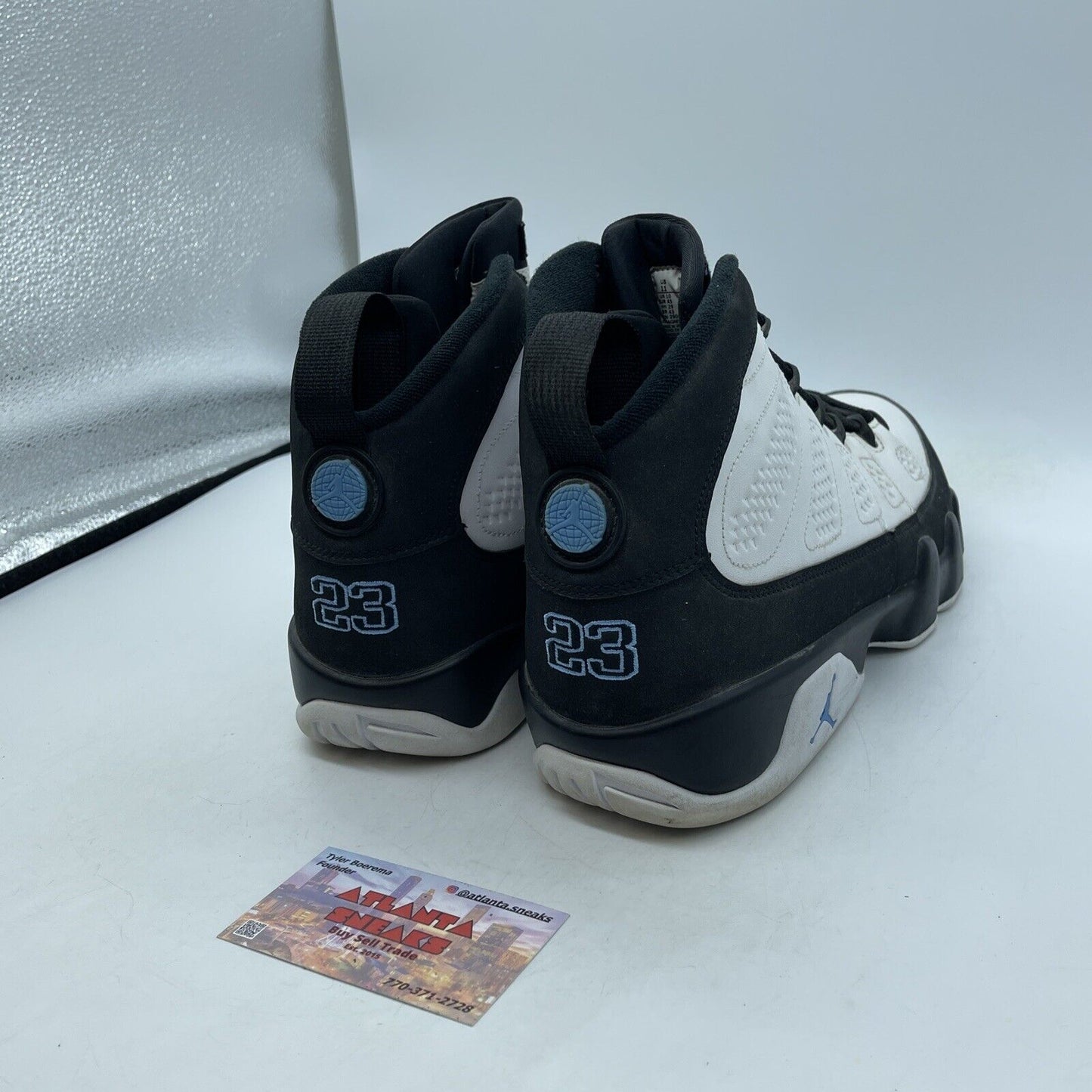 Size 11 - Jordan 9 Retro University Blue 2020 Black White Suede (CT8019-140)