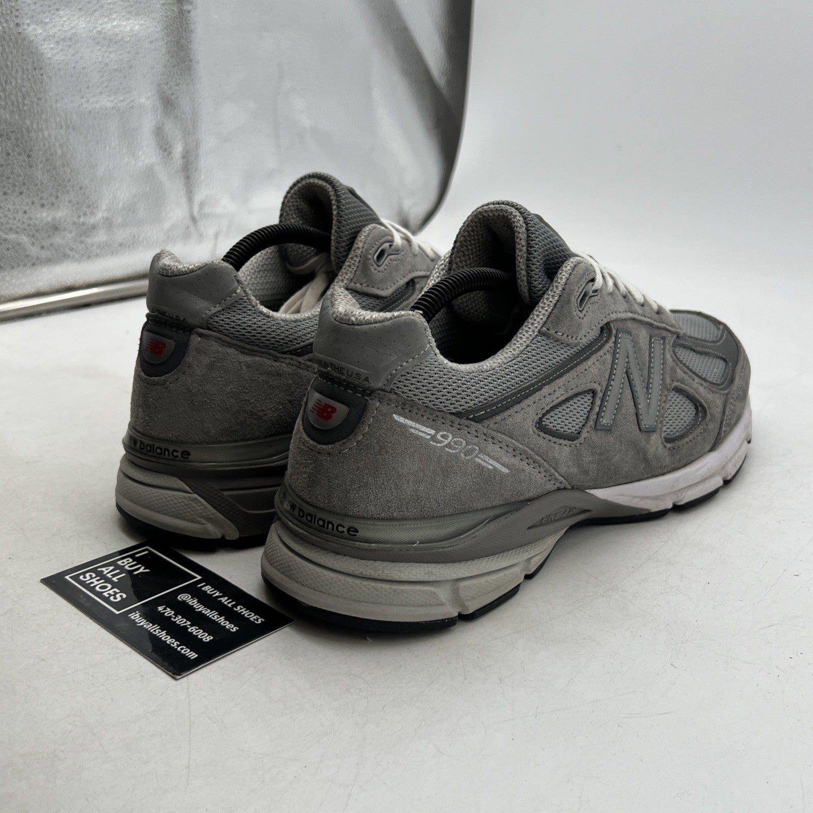 Size 10 - New Balance 990v4 Made in USA Grey Silver (U990GR4)