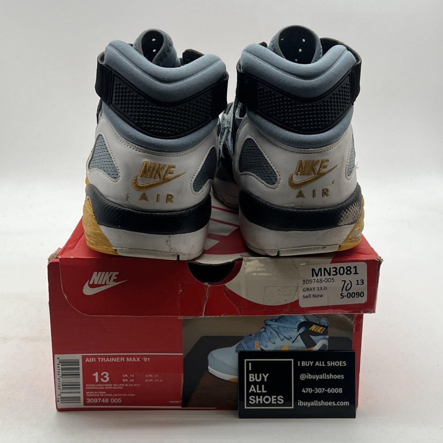Size 13 - Nike Air Trainer Max 91 Gray (309748-005)