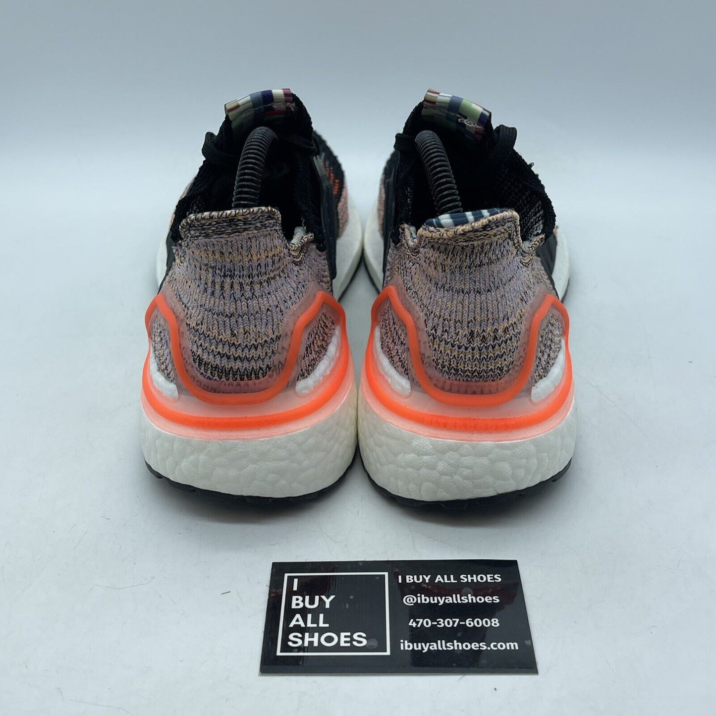 Size 8.5W - adidas UltraBoost 19 Solar Orange Purple Black Suede (G54017)