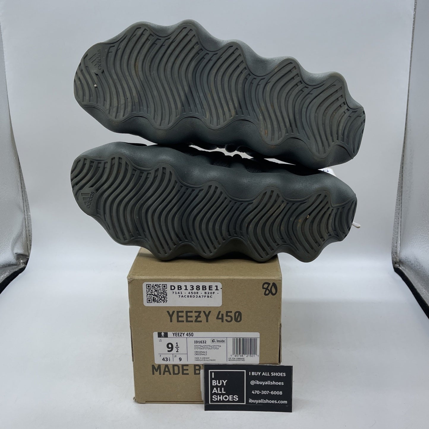 Size 9.5 - Adidas Yeezy 460 Stone Teal Grey (ID1632)