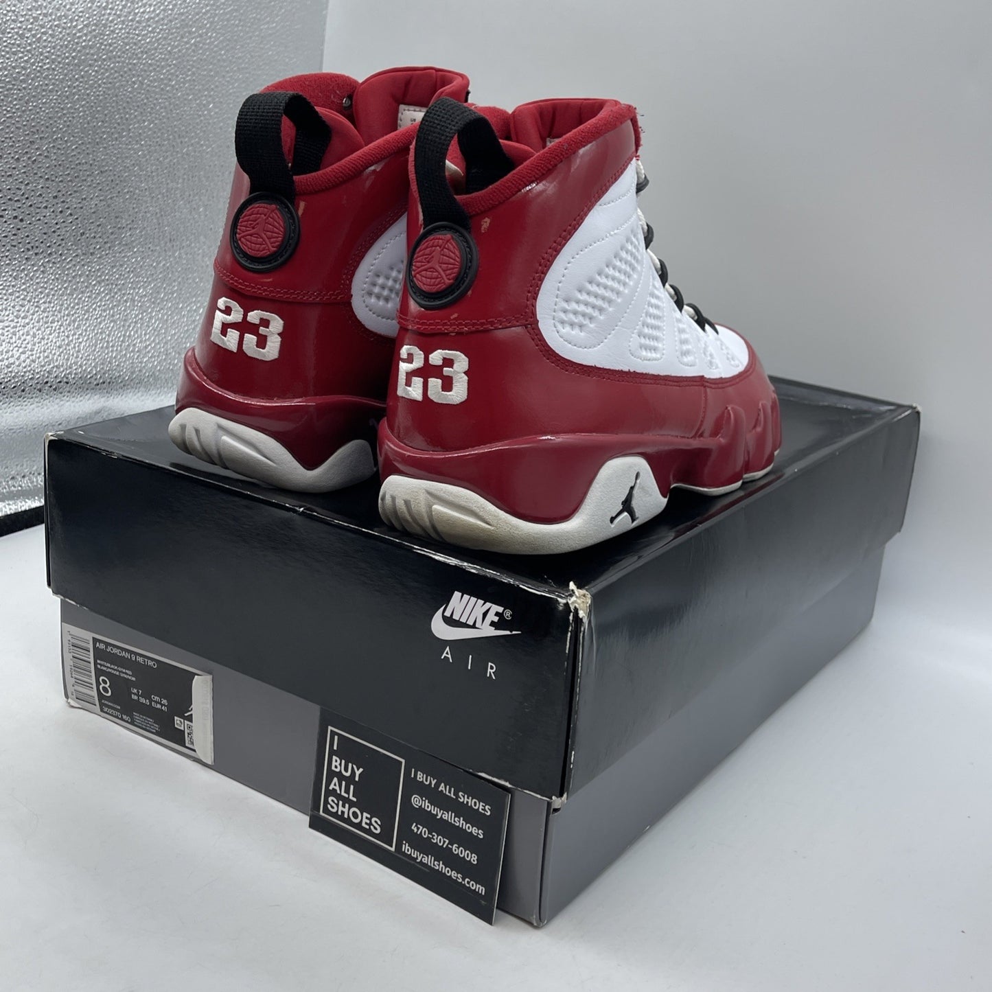Size 8 - Air Jordan 9 Retro Gym Red White Black Leather (302370-160)