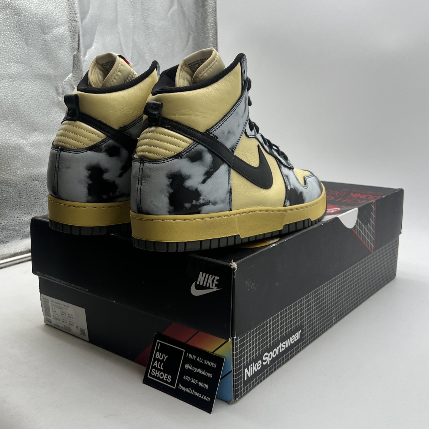 Size 15 - Nike Dunk 1985 High Black Acid Wash (DD9404-700)