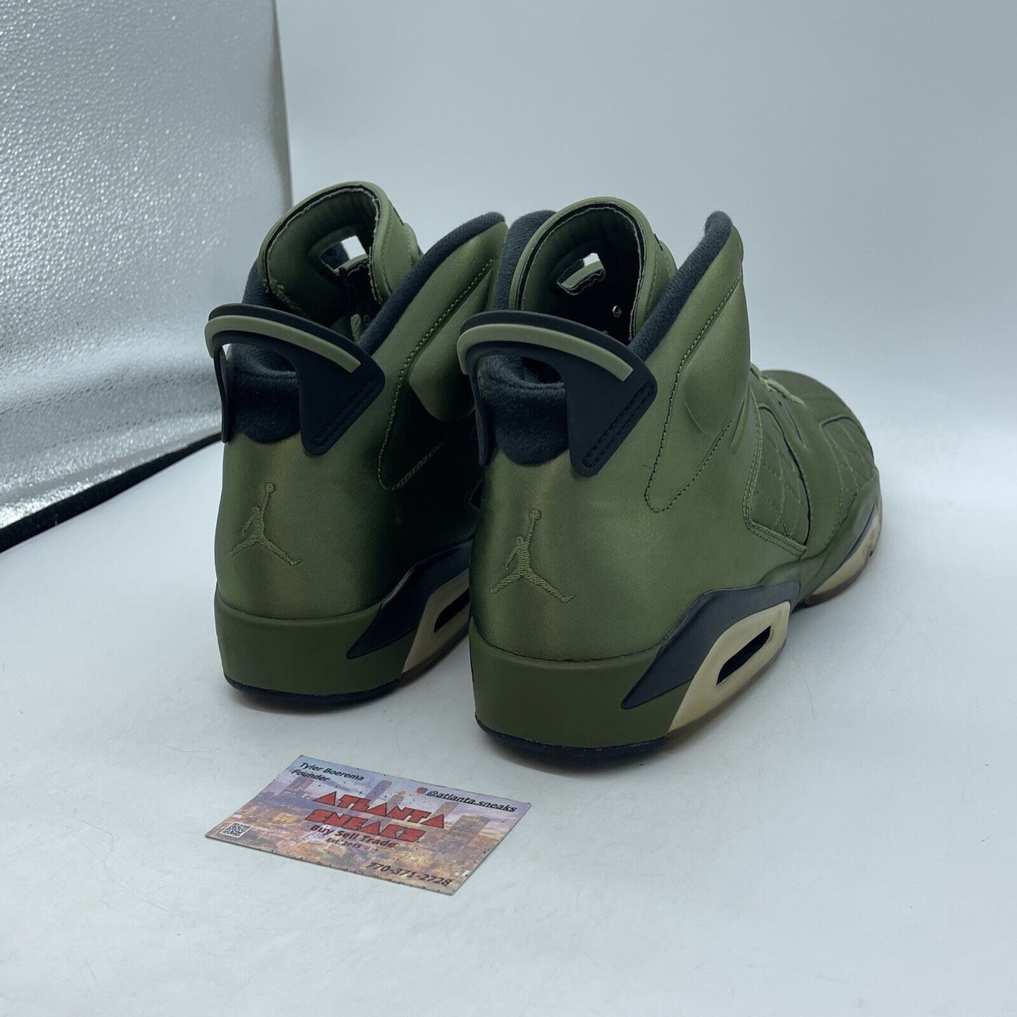 Size 11 - Air Jordan 6 Retro Pinnacle Flight Jacket Olive Green Suede AH4614-303