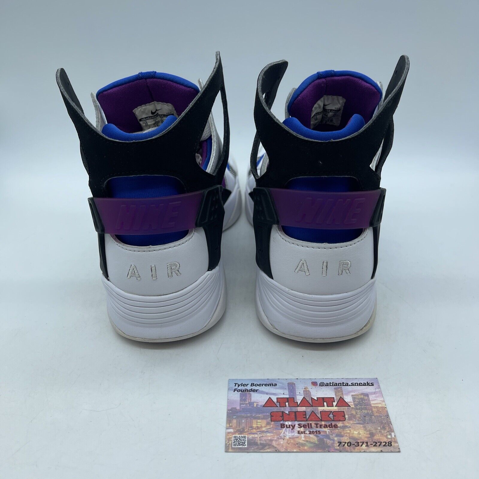 Size 10 - Nike Air Flight Huarache PRM QS 2014 OG Purple Leather (686203-100)