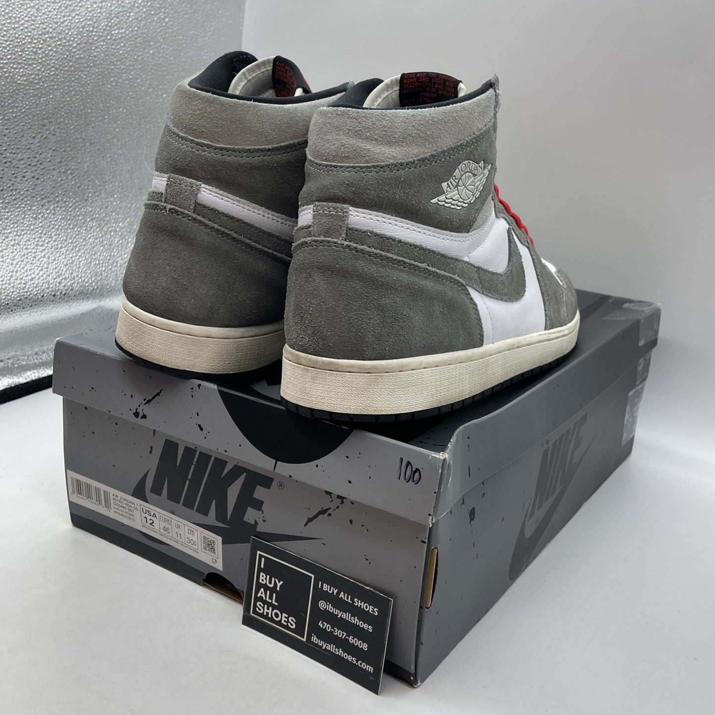 Size 12 - Air Jordan 1 Retro OG High Washed Black Grey Suede (DZ5485-051)