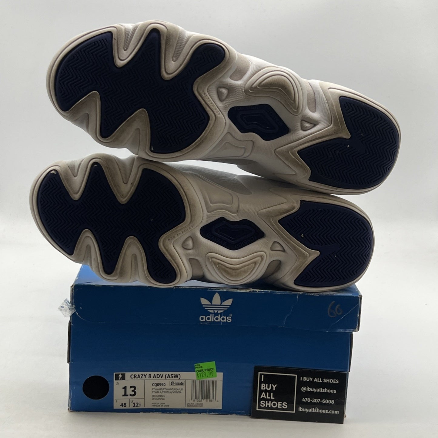 Size 13 - Adidas Crazy 8 ADV White (CQ0990)