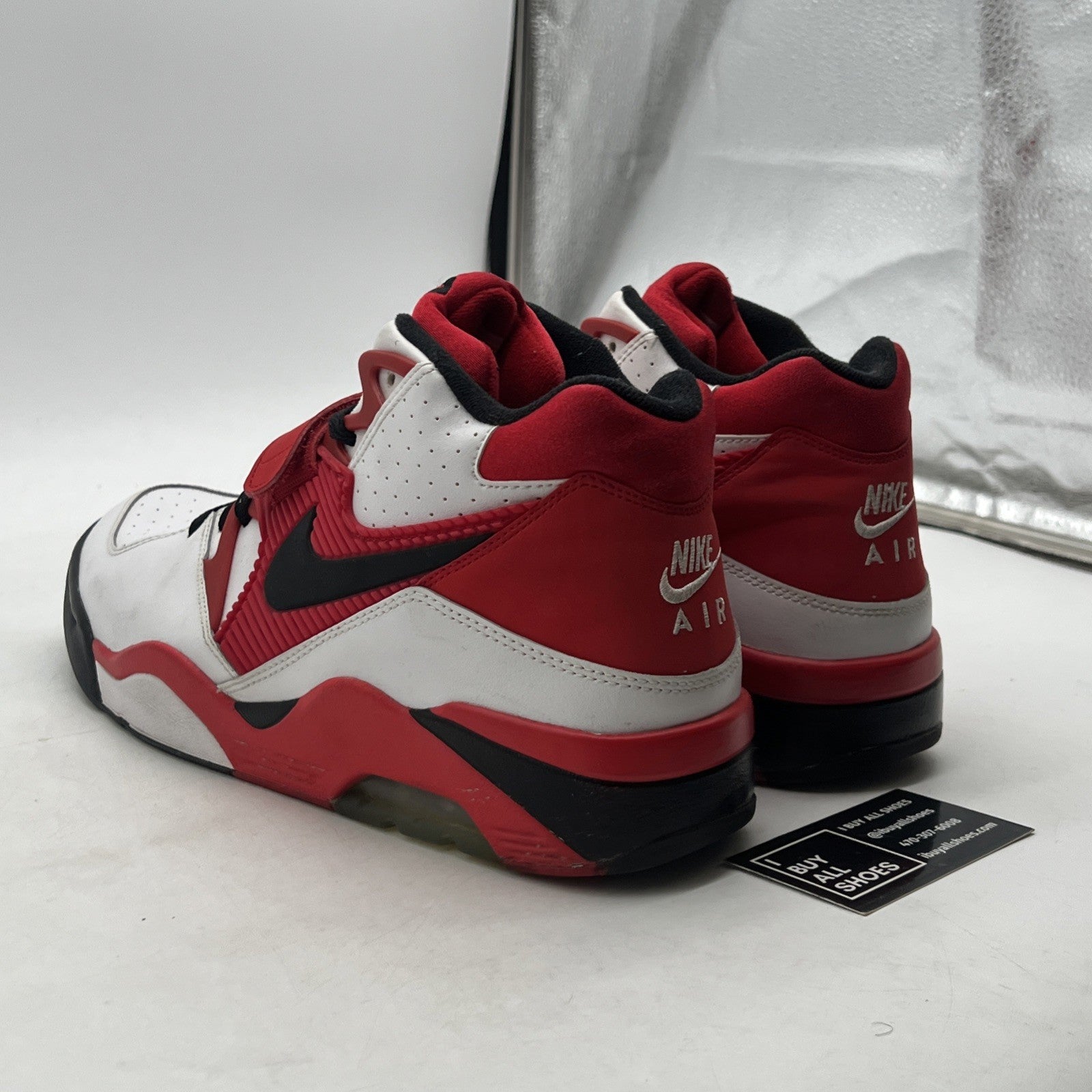 Size 13 - Nike Air Force 180 White University Red (310095-106)