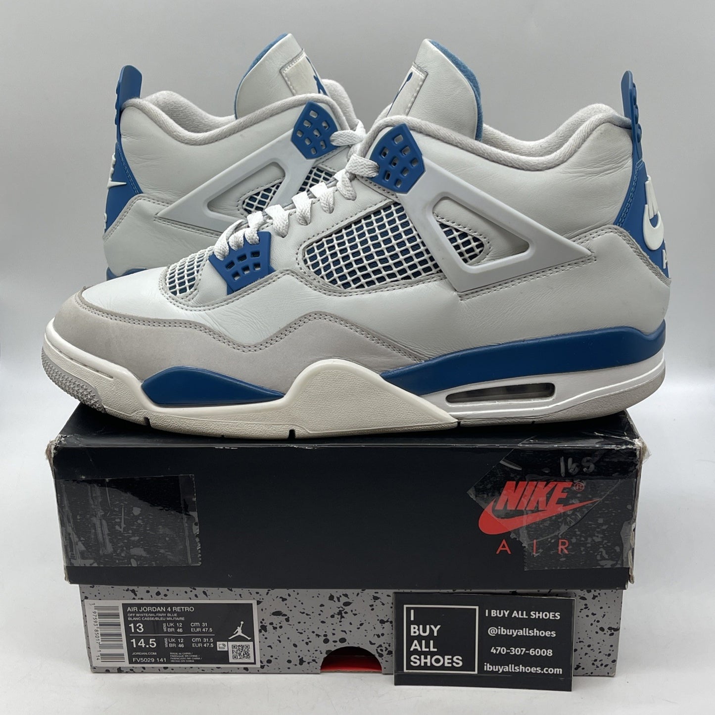 Size 13 - Air Jordan 4 Retro 2024 Military Blue (FV5029-141)