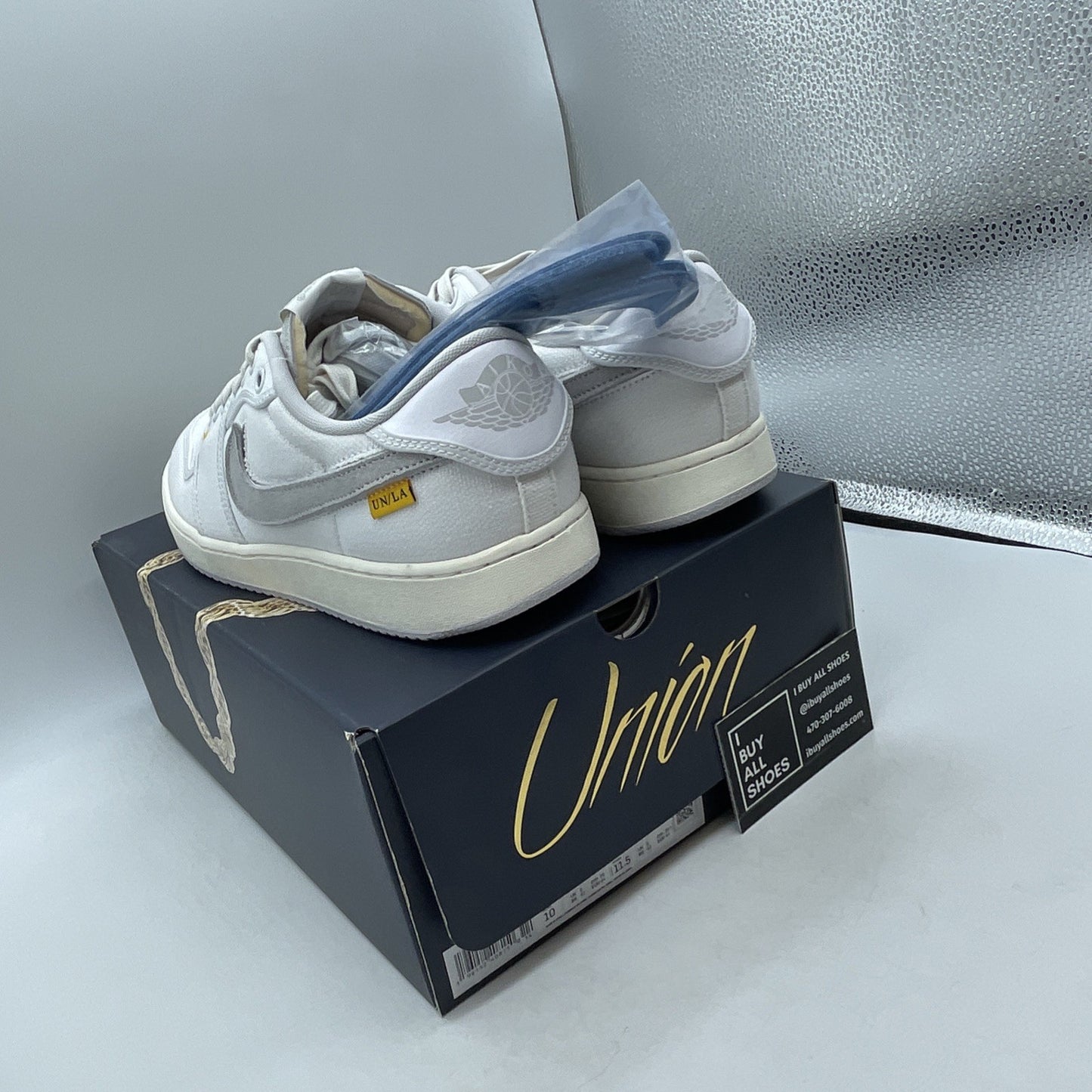 Size 10 - Air Jordan 1 KO x Union LA Low White Neutral Grey (DO8912-101)