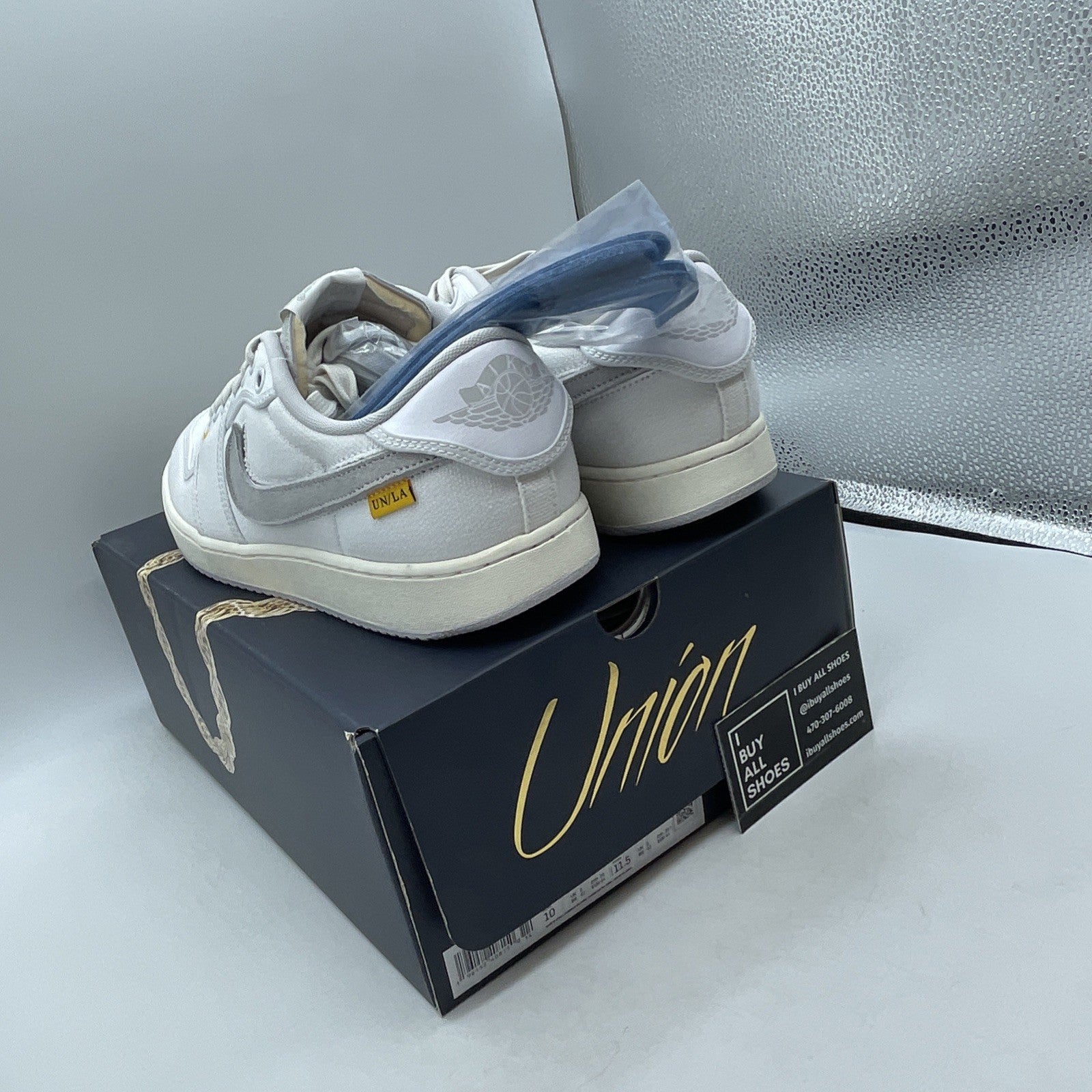 Size 10 - Air Jordan 1 KO x Union LA Low White Neutral Grey (DO8912-101)