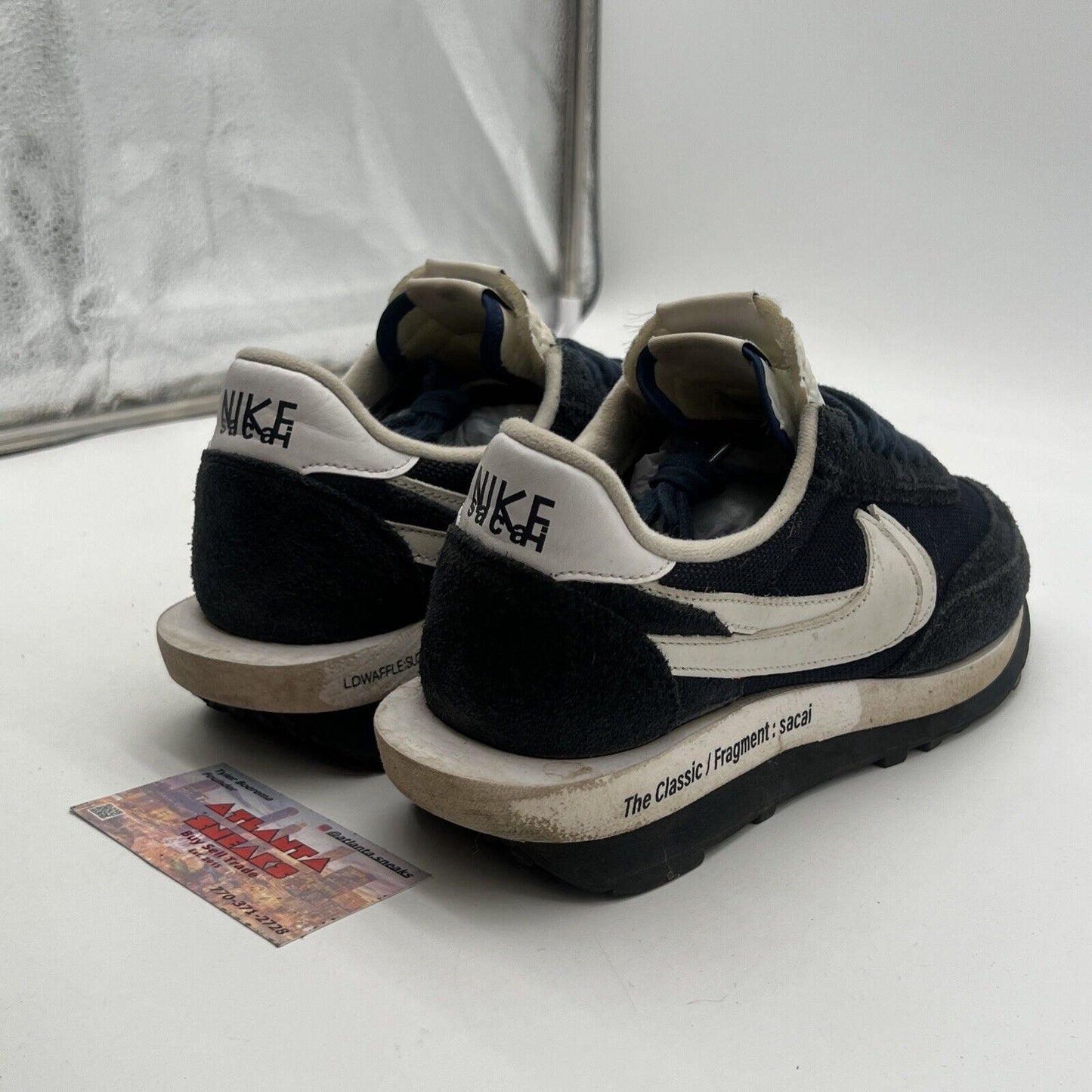 Size 9.5 - Nike LDV Waffle x Fragment Design x sacai Low Blackened Blue