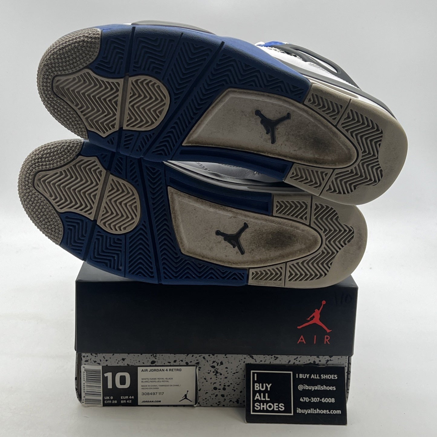 Size 10 - Air Jordan 4 Retro Mid Motorsports (308497-117)