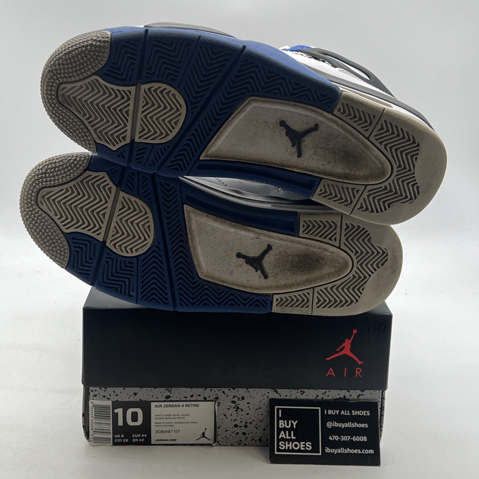 Size 10 - Air Jordan 4 Retro Mid Motorsports (308497-117)