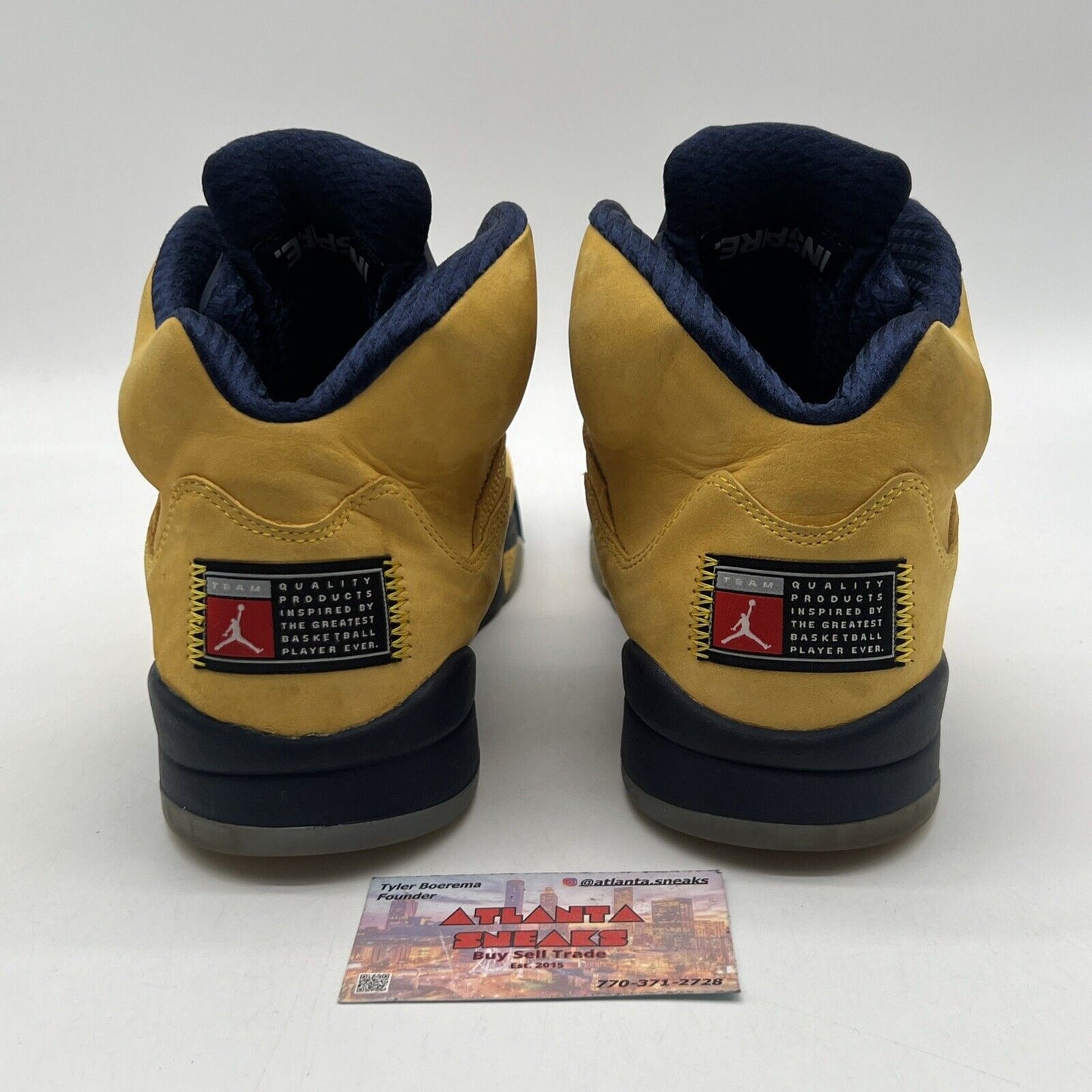 Size 11.5 - Air Jordan 5 Retro SP Michigan Yellow Navy Suede (CQ9541-704)