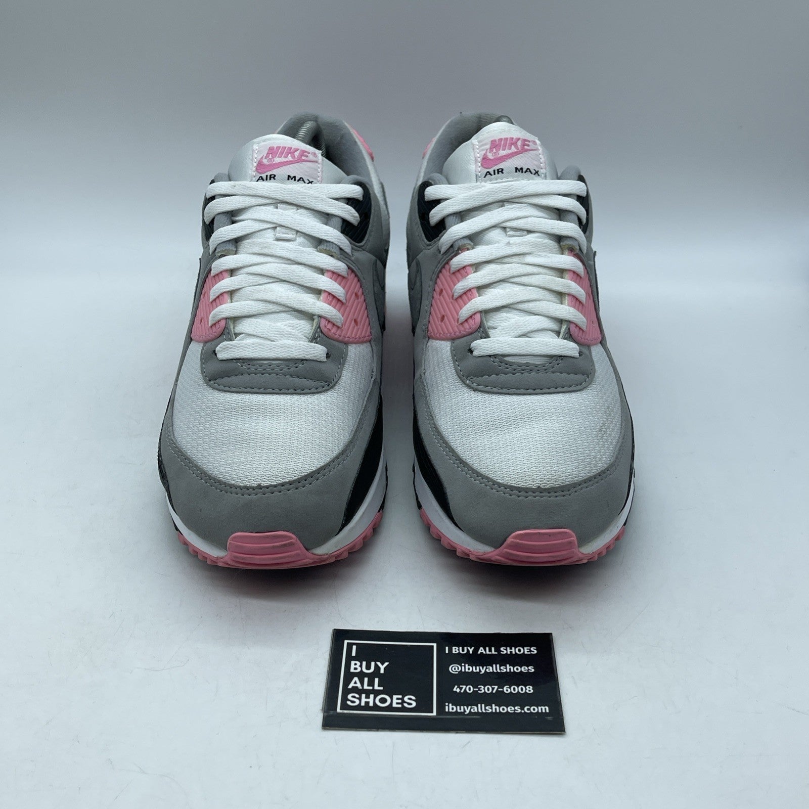 Size 12 - Nike Air Max 90 Rose Pink Grey White Suede Leather (CD0881-101)