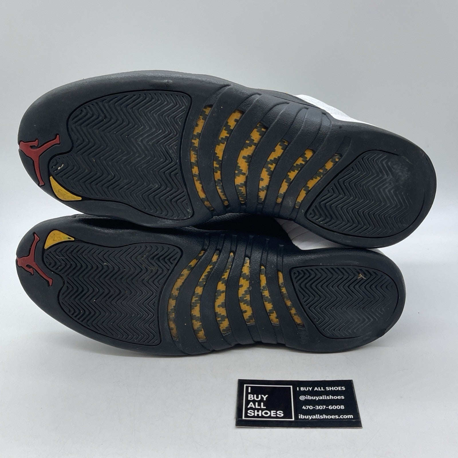 Size 11.5 - Jordan 12 Retro taxi release Black White Leather (130690-125)