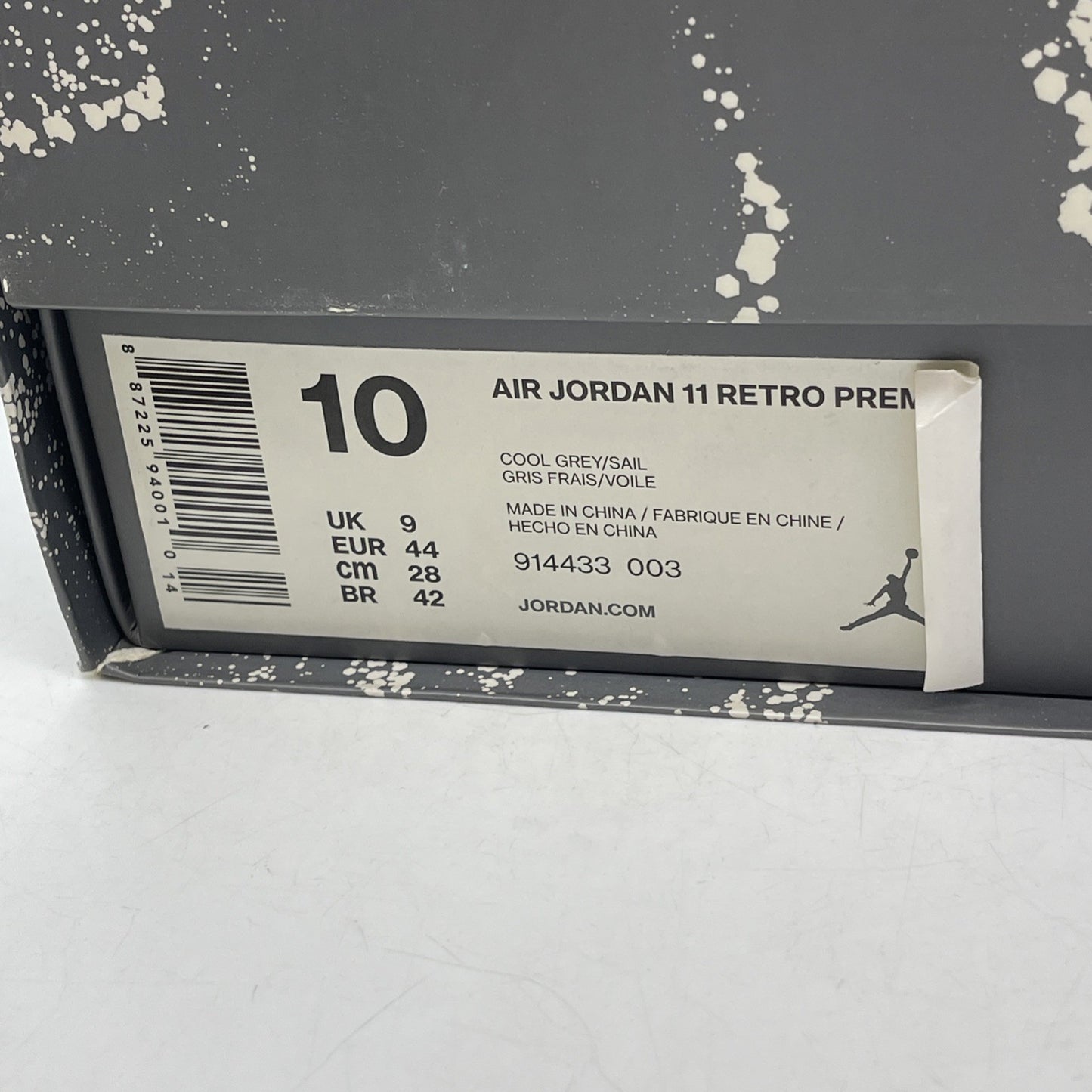Size 10 - Air Jordan 11 Retro Premium Grey Suede (914433-003)