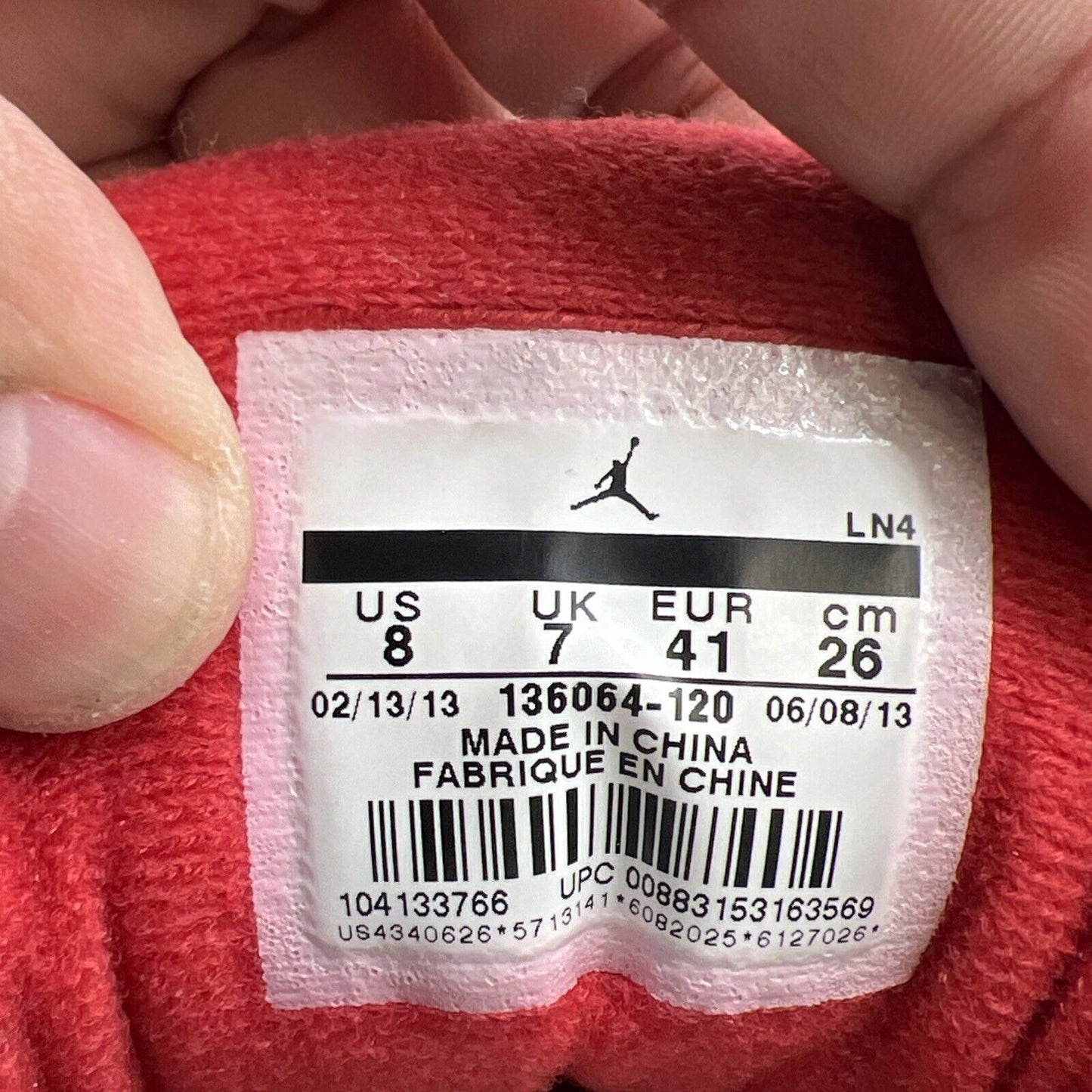 Size 8 - Air Jordan 3 Retro 2013 Fire Red (136064-129)