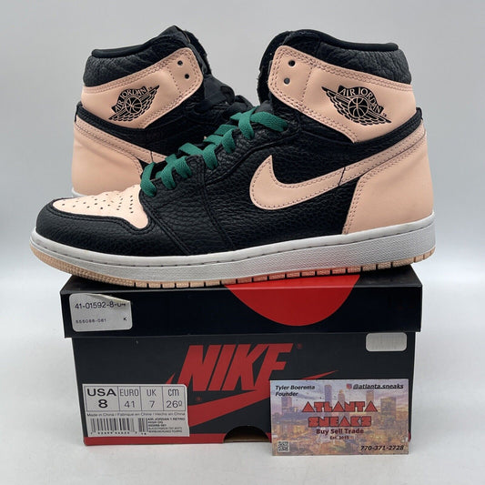 Size 8 - Air Jordan 1 Retro OG High Crimson Tint Black Pink Leather (555088-081)