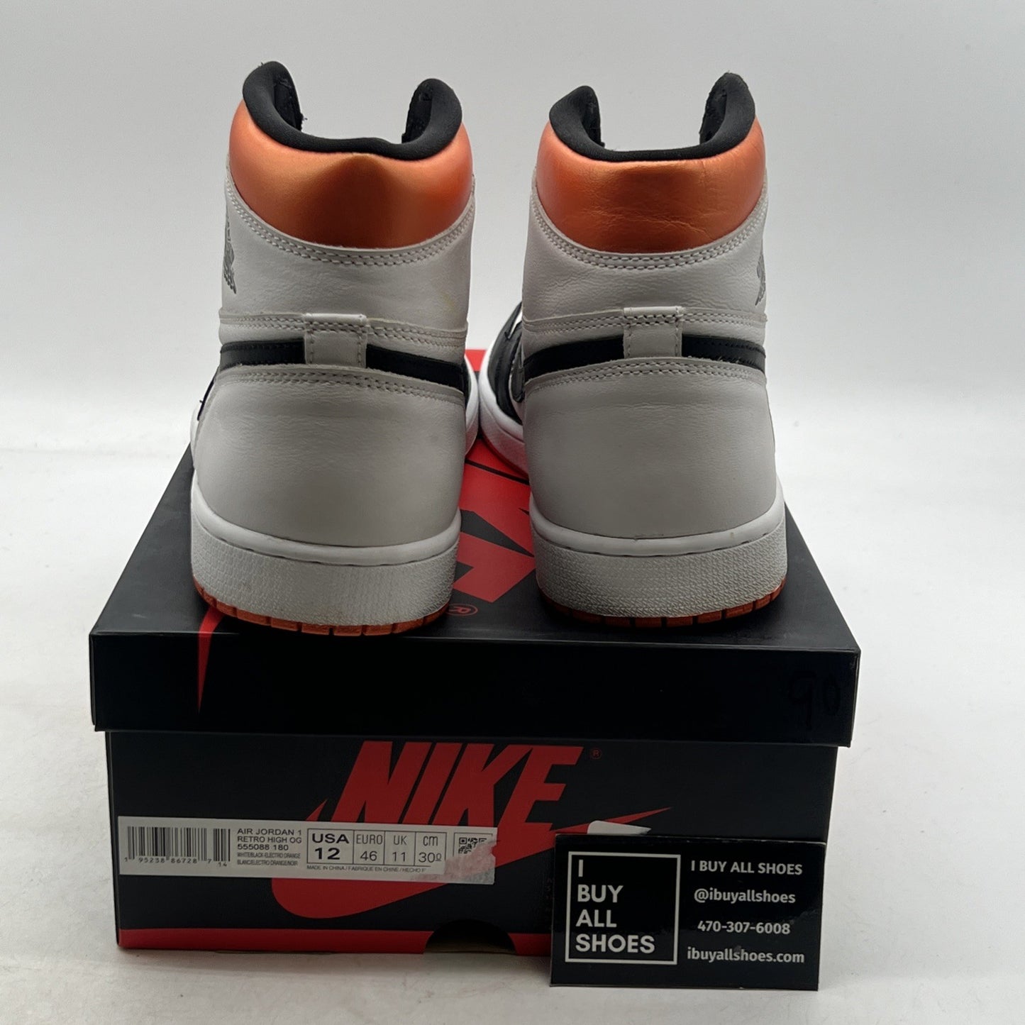 Size 12 - Air Jordan 1 Retro High Electro Orange (555088-180)