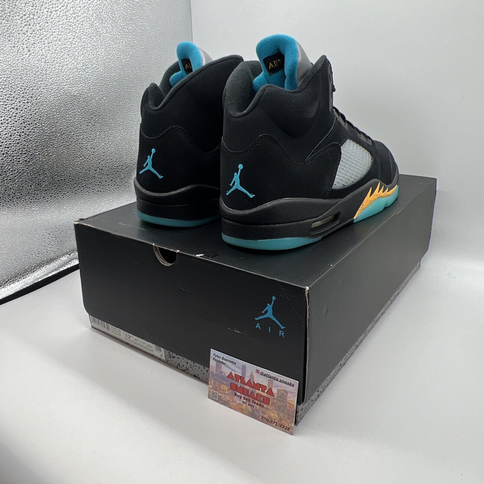 Size 12.5 - Jordan 5 Retro Mid Aqua Brand New Og All