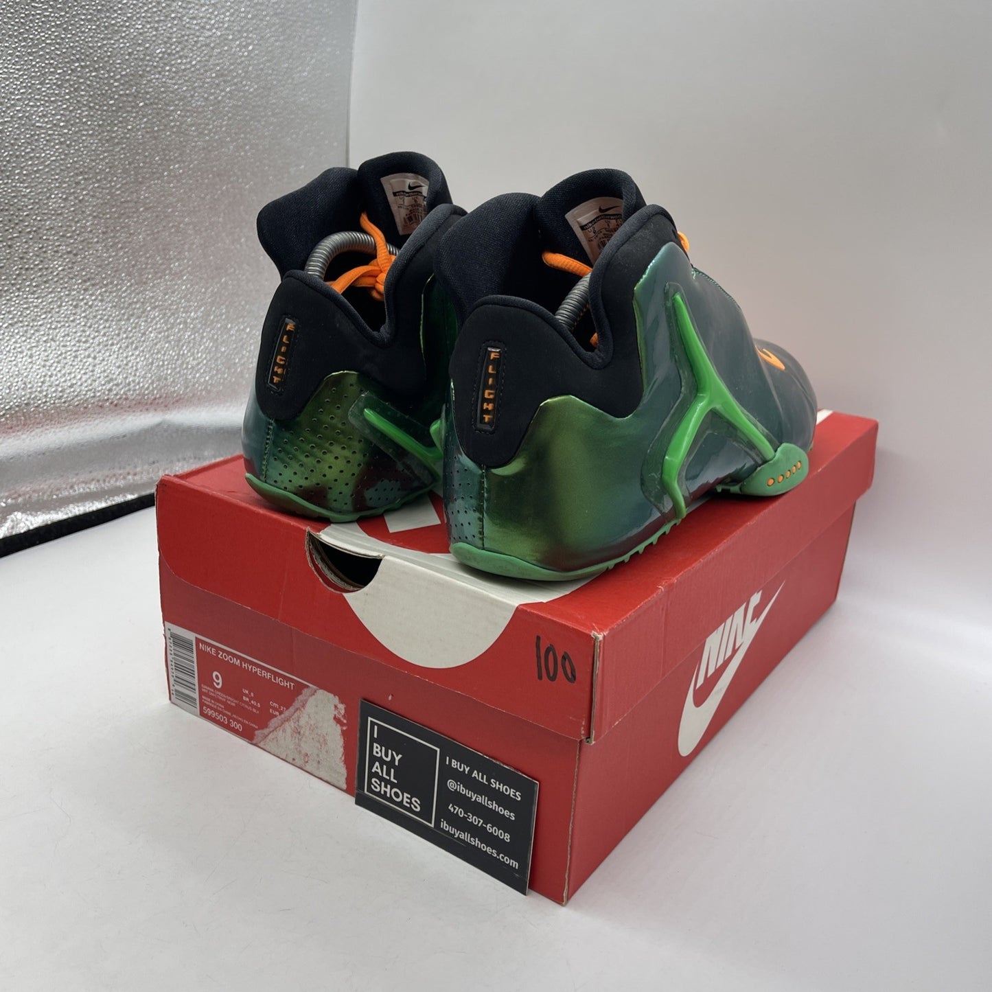 Size 9 - Nike Zoom Hyperflight Premium Green Black Suede Leather (599503-300)