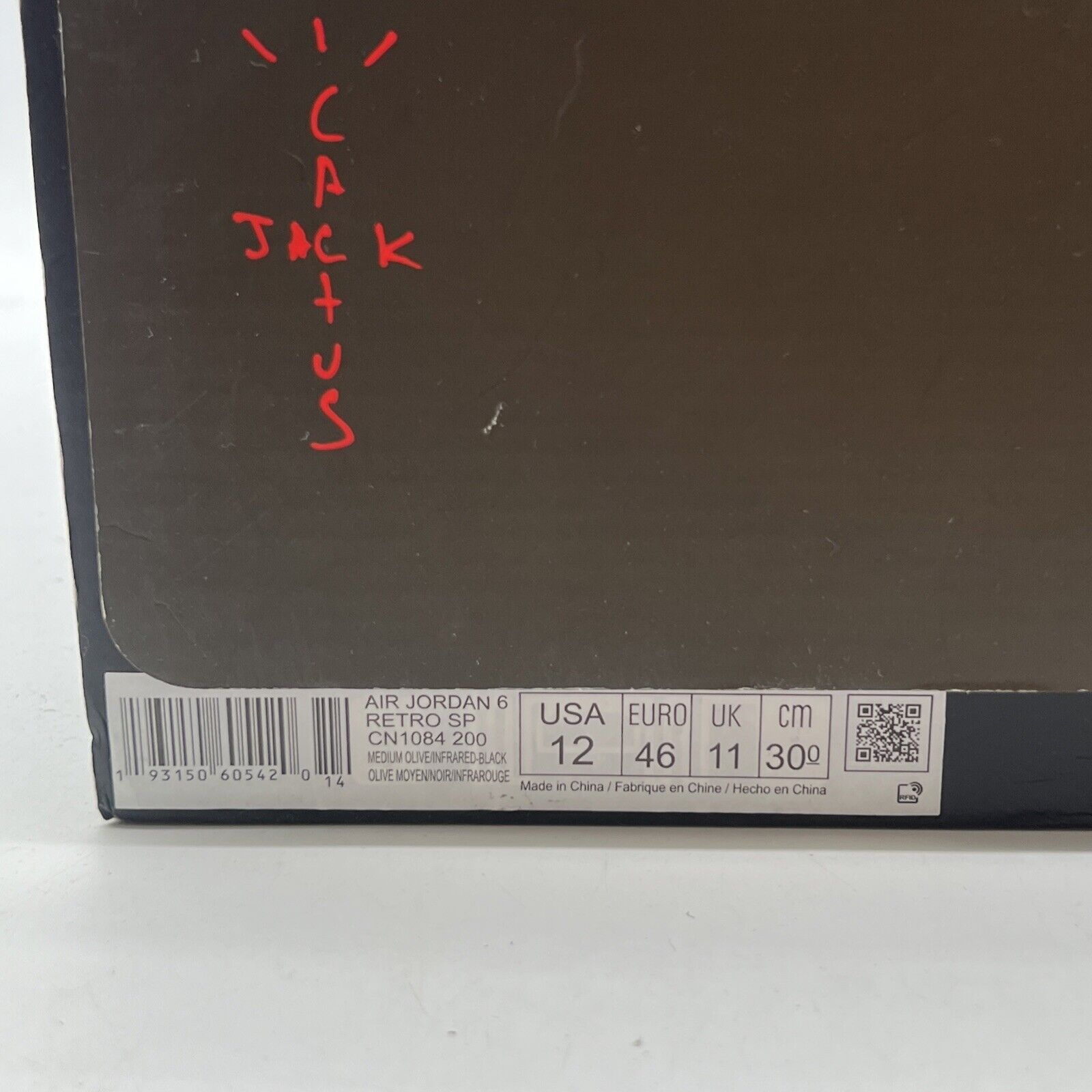 Size 12 - Air Jordan 6 Retro x Travis Scott Mid Olive (CN1084-200)