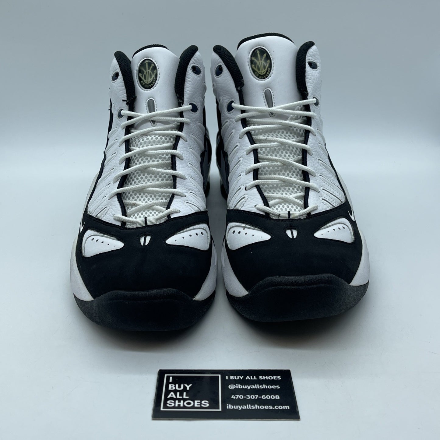 Size 13 - Nike Air Max Uptempo 97 White Black Suede Leather (399207-100)