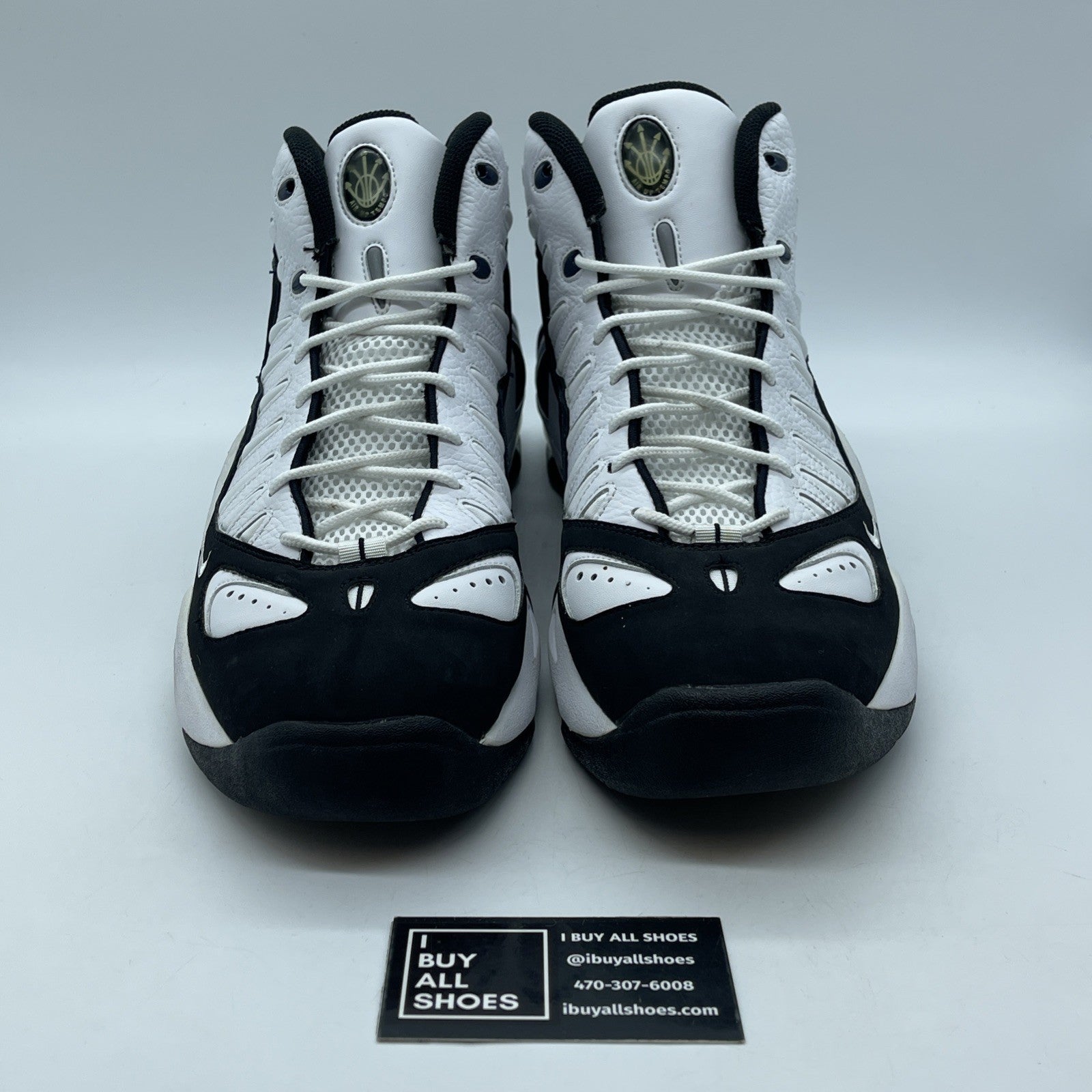 Size 13 - Nike Air Max Uptempo 97 White Black Suede Leather (399207-100)