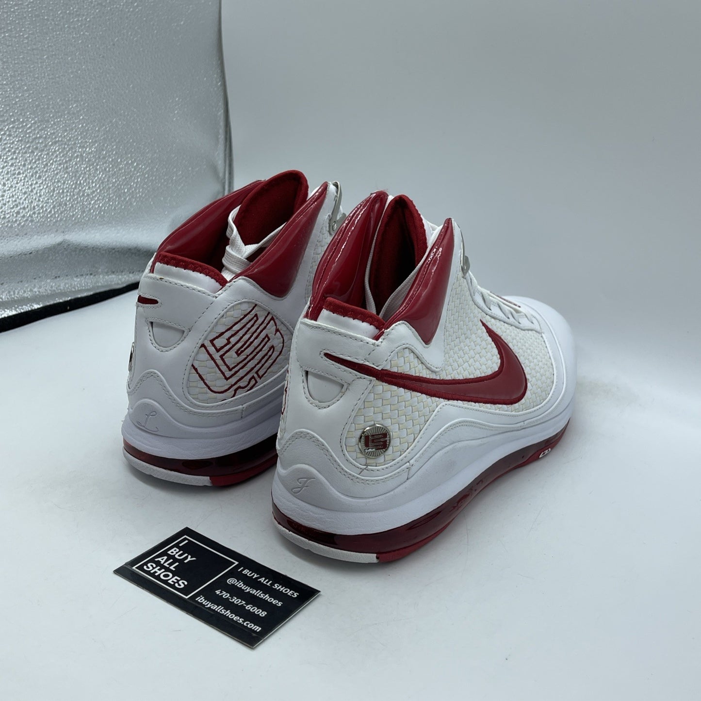 Size 13 - Nike Air Max LeBron 7 NFW White Varsity Red (383578-161)