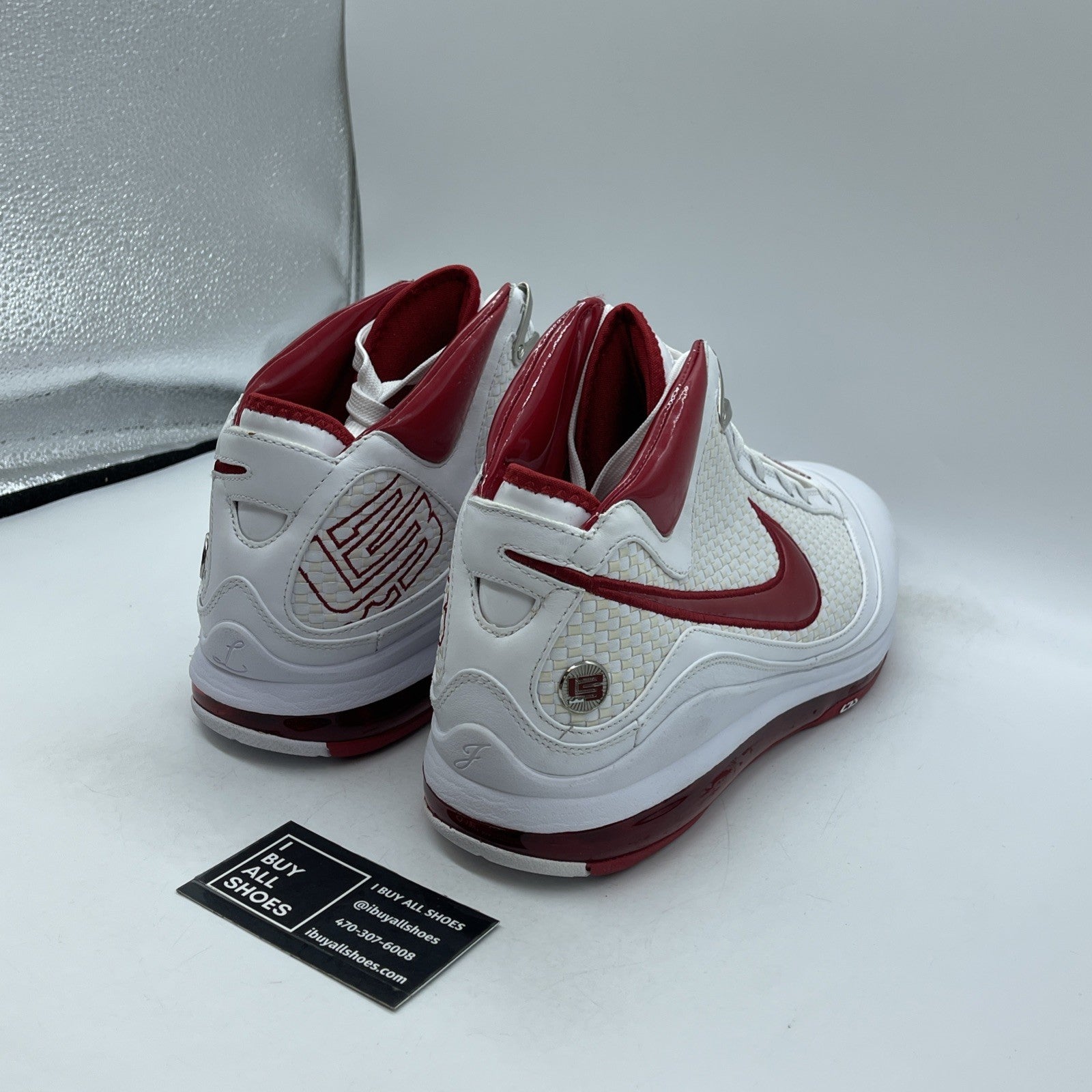 Size 13 - Nike Air Max LeBron 7 NFW White Varsity Red (383578-161)