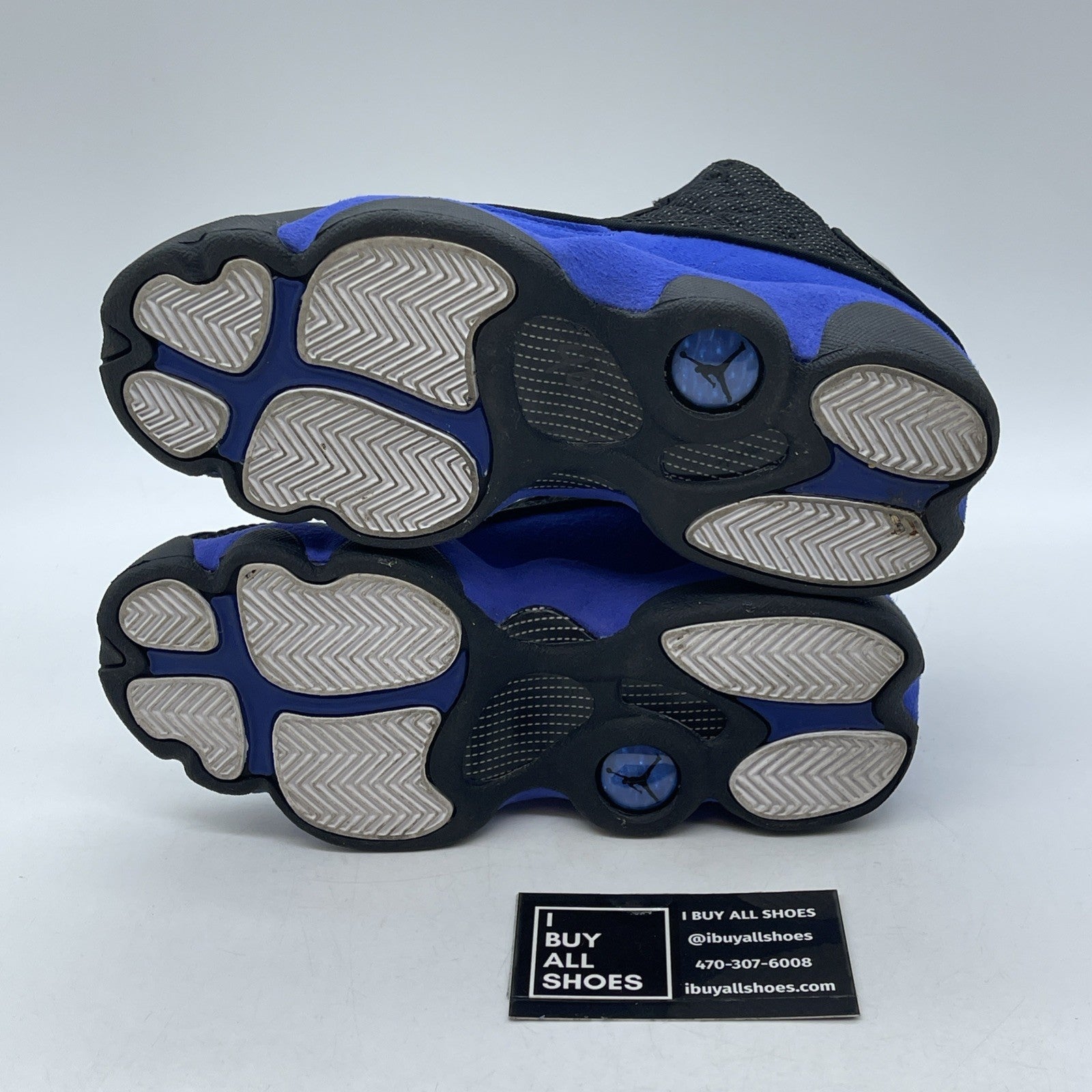 Size 3.5Y (GS) - Jordan 13 Retro Mid Hyper Royal Blue Black Suede (884129-040)
