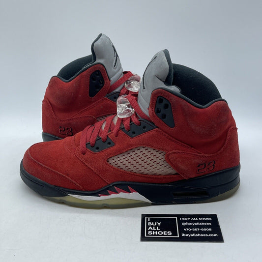 Size 9.5 - Jordan 5 Retro Mid Raging Bull Red Black Suede (DD0587-600)