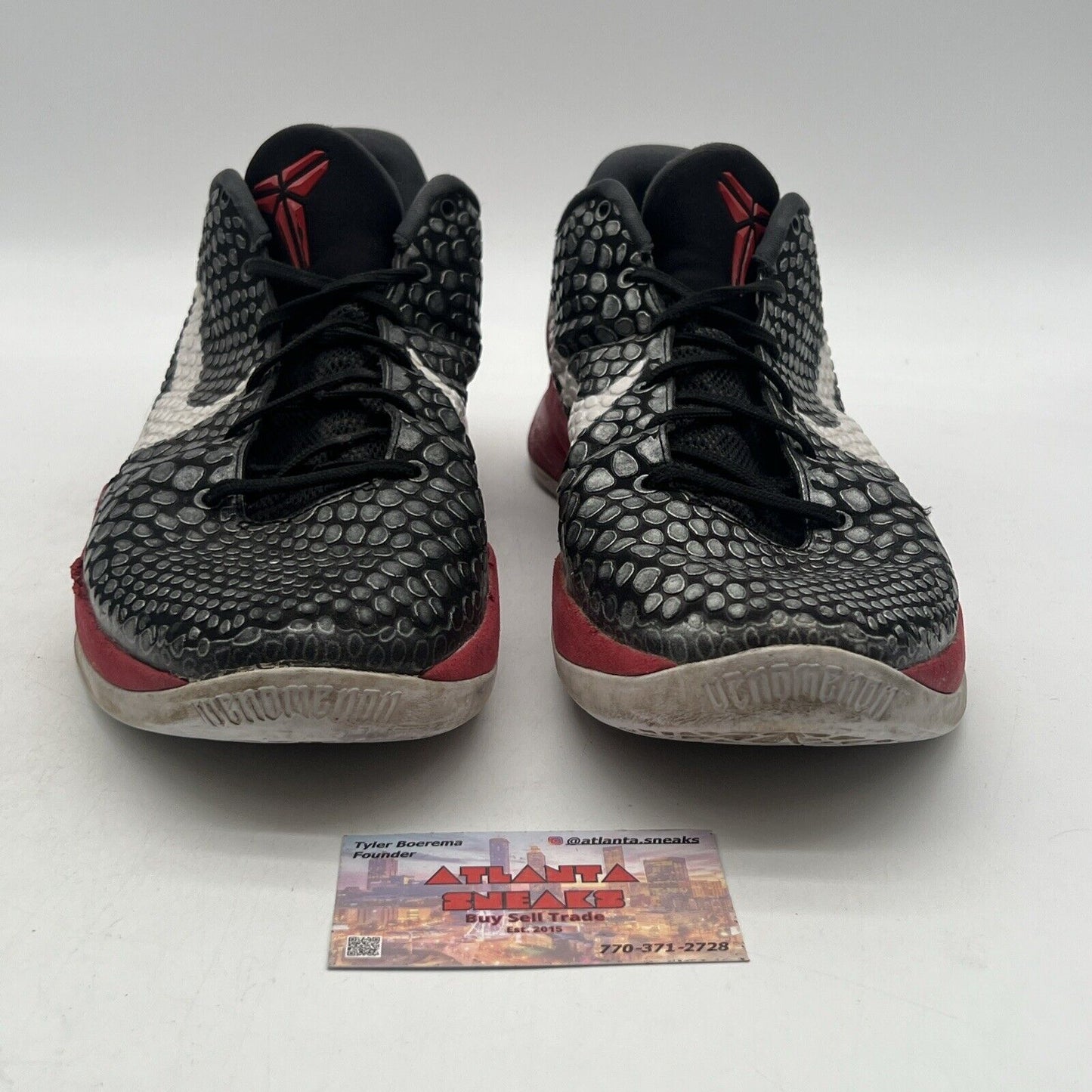 Size 13 - Nike Zoom Kobe 6 Bred Black White Red (429659-001)